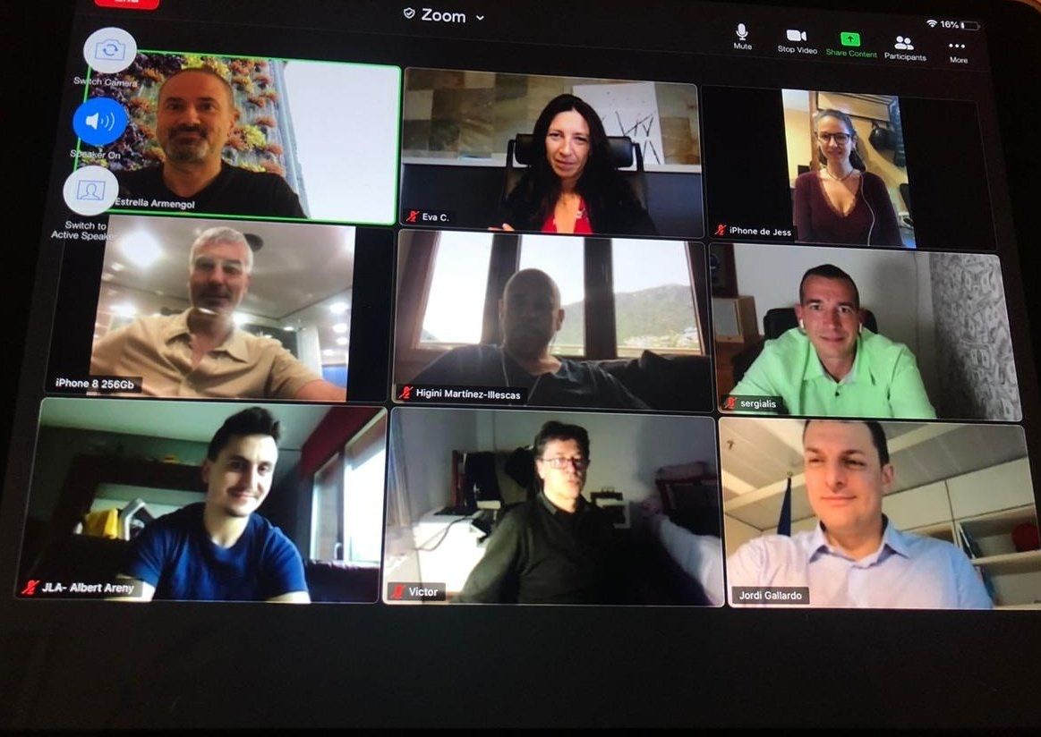 Imatge d'arxiu d'una de les trobades telemàtiques de l'executiva liberal.