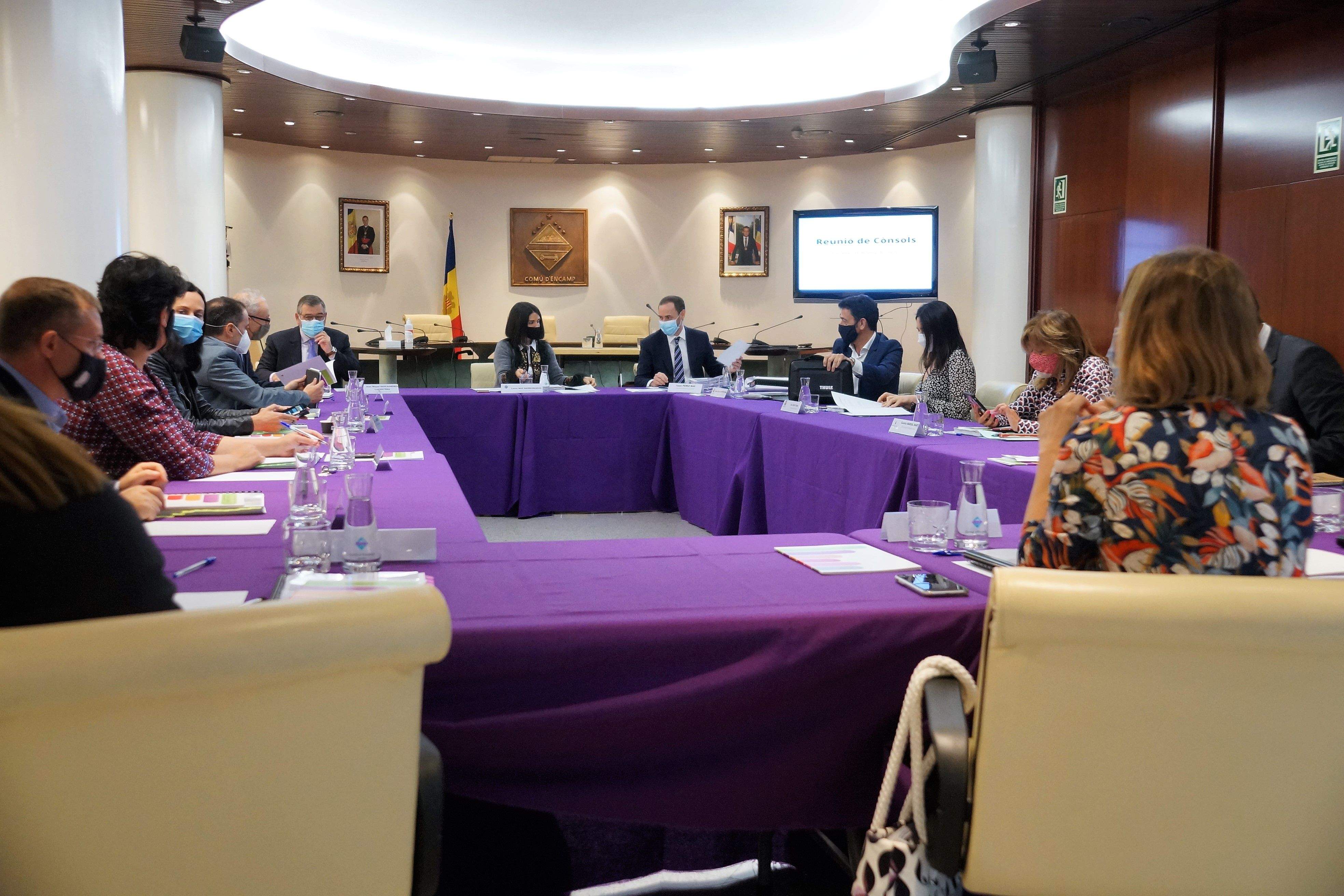Un instant de la reunió de cònsols celebrada a Encamp.