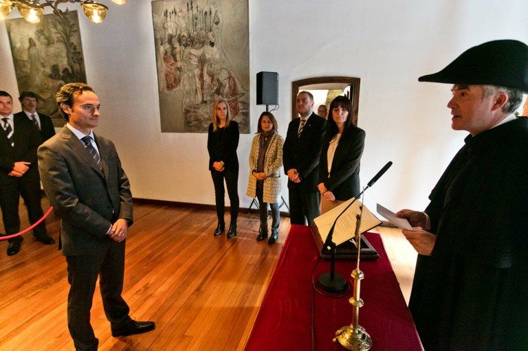 L'advocat Raül González, president del consell d'administració de l'AFA durant el jurament del càrrec.