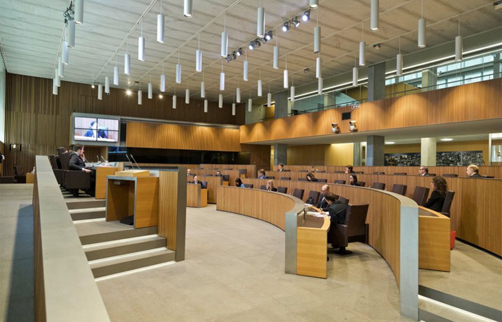 Una vista de l'hemicicle parlamentari.