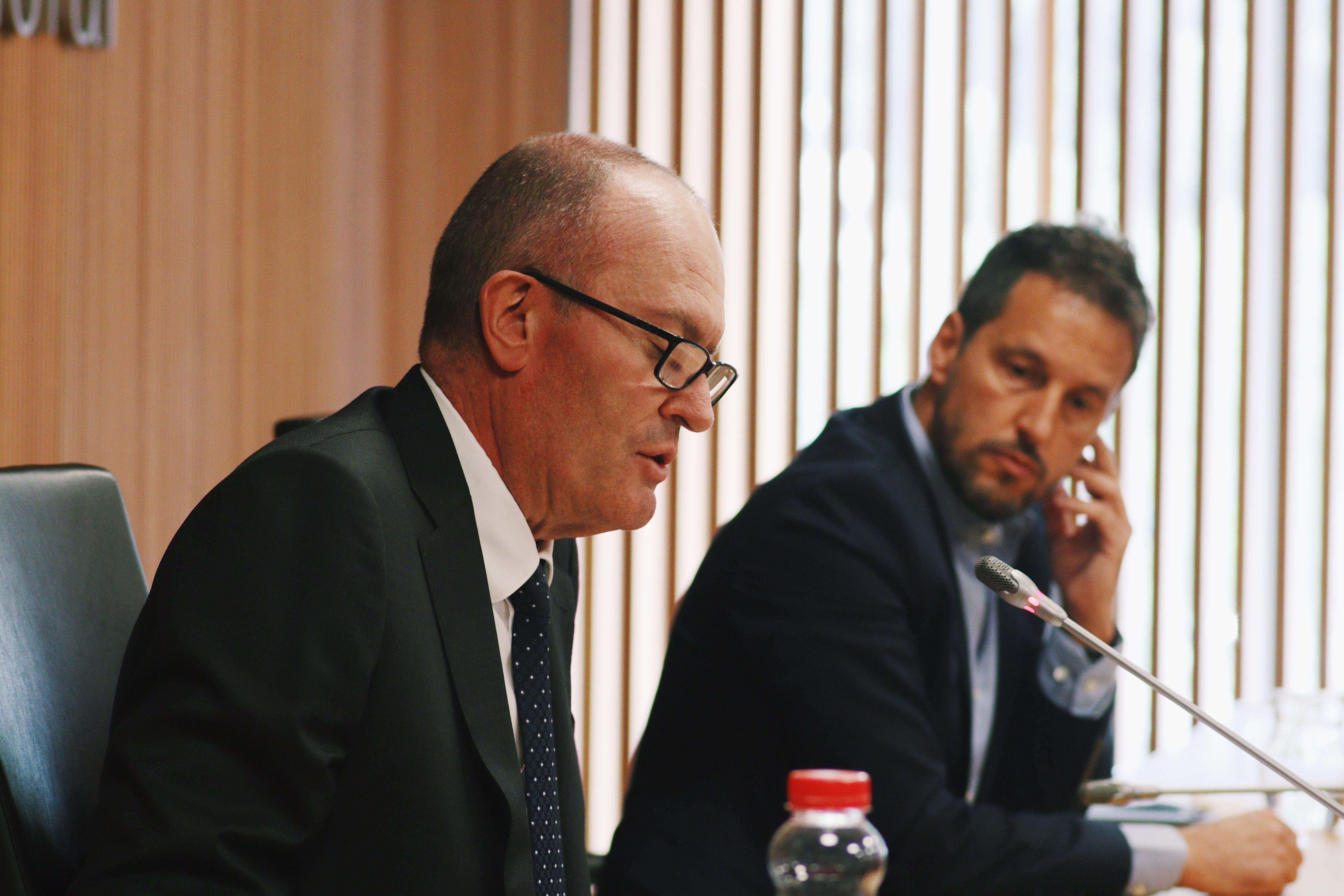 Els consellers socialdemòcrates Quim Miró i Pere López.