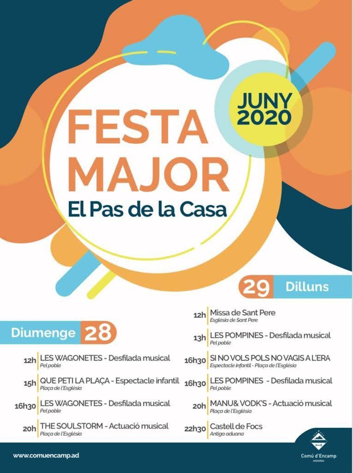 Cartell de la festa major del Pas de la Casa.