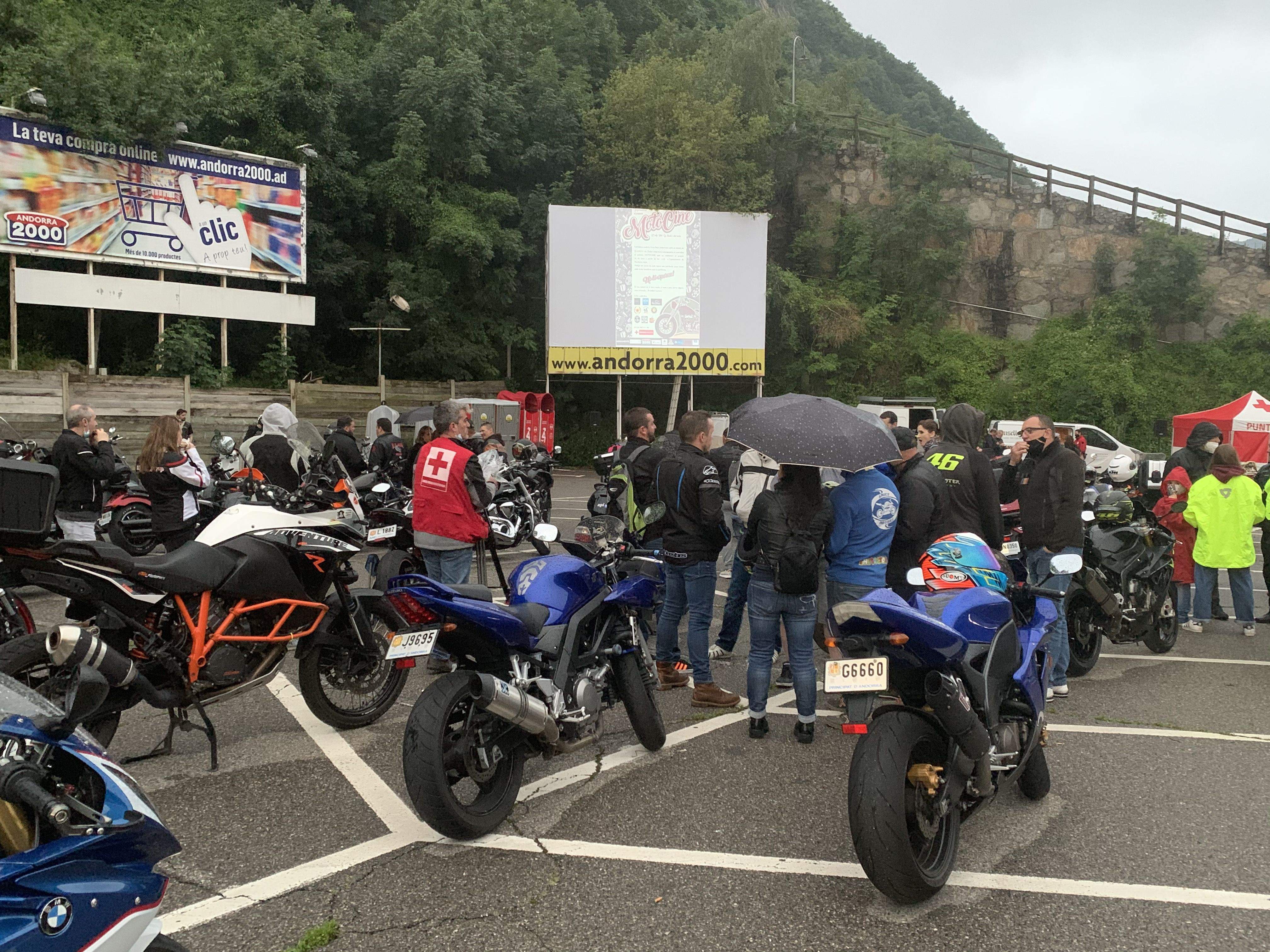 Un moment del 'motocine'.