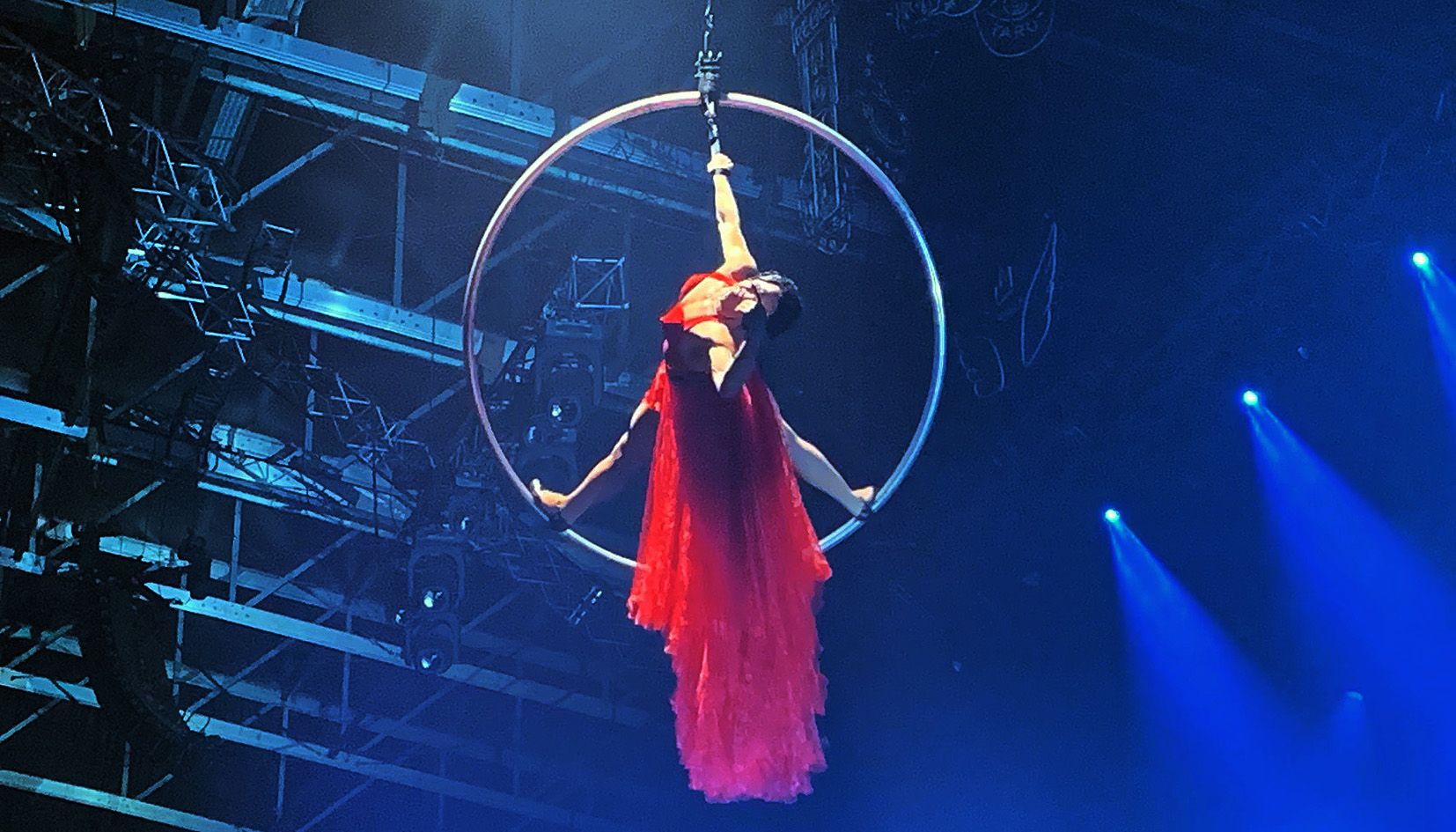 Un instant d'un dels espectacles andorrans del Cirque du Soleil.