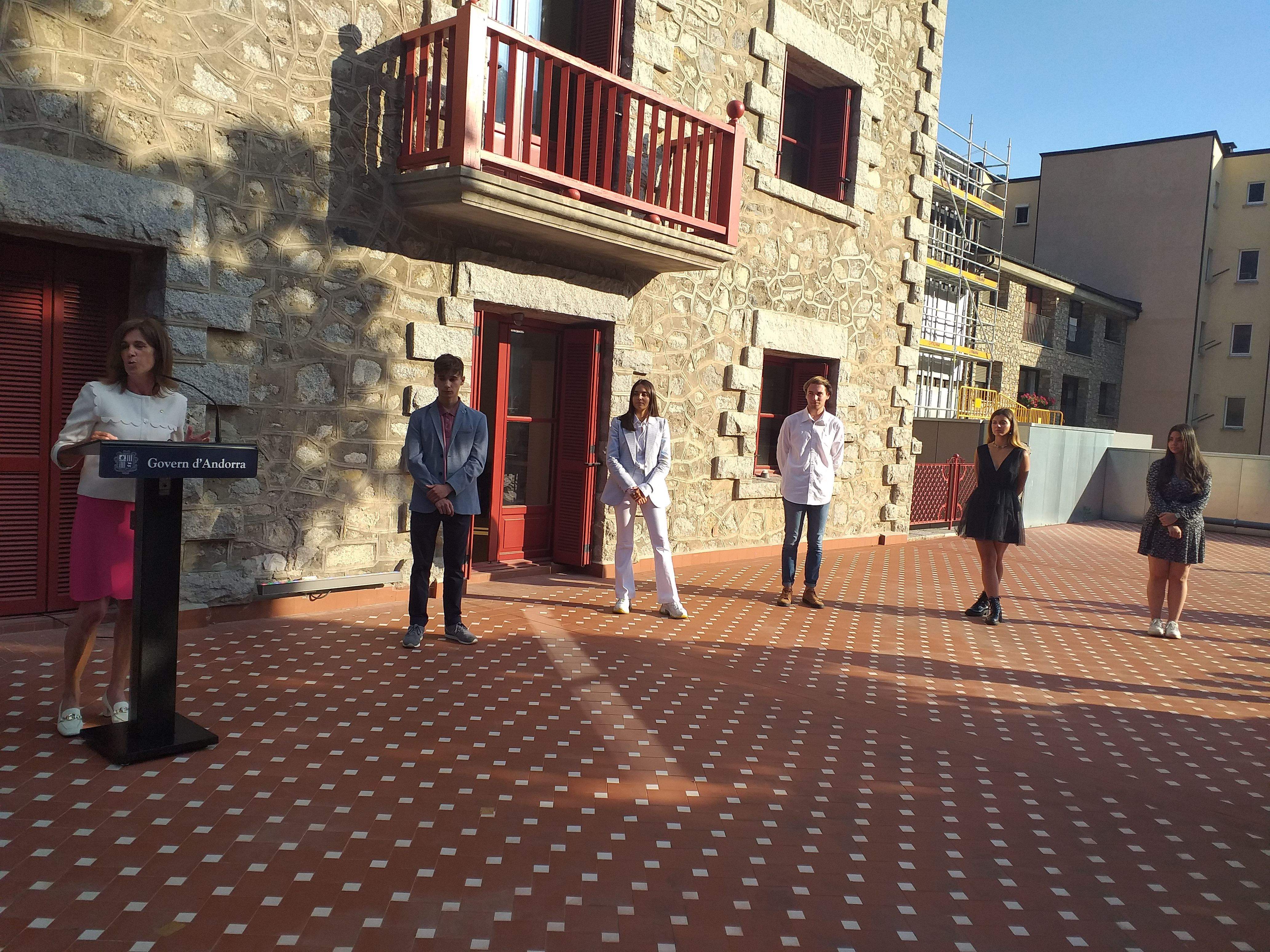 Vilarrubla, durant l'acte d'entrega del Premi Nacional a l'Estudi.