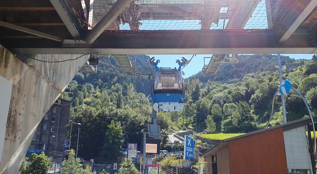 Una imatge del Funicamp en funcionament.
