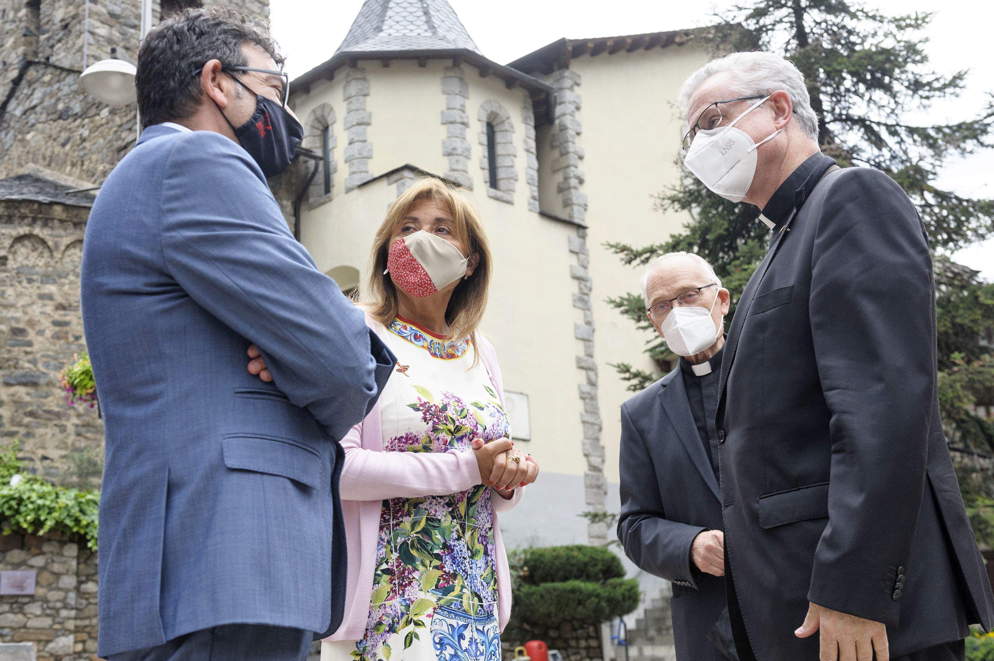 Canturri, Marsol, Sàrries i Vives durant la visita.