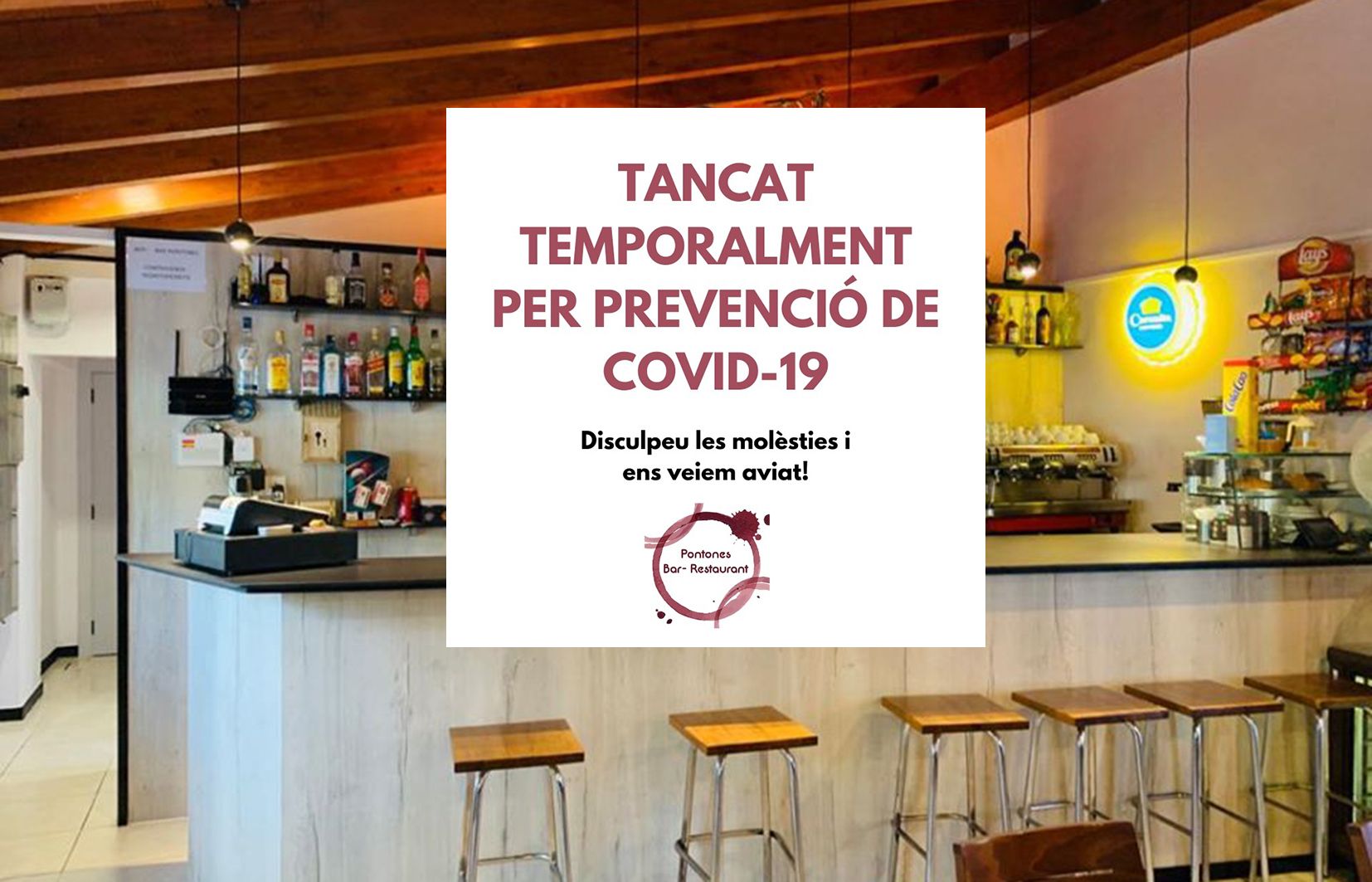 El cartell que el mateix establiment publicita a les xarxes socials.