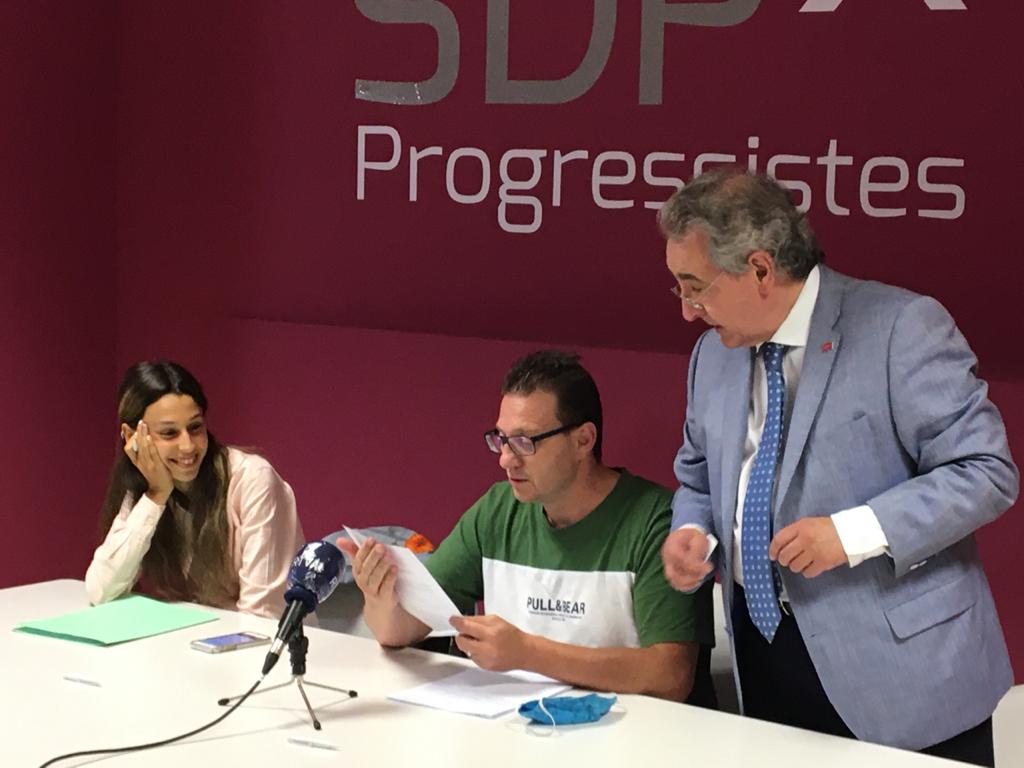 Moliné, Donsion i Bartumeu abans de la roda de premsa.