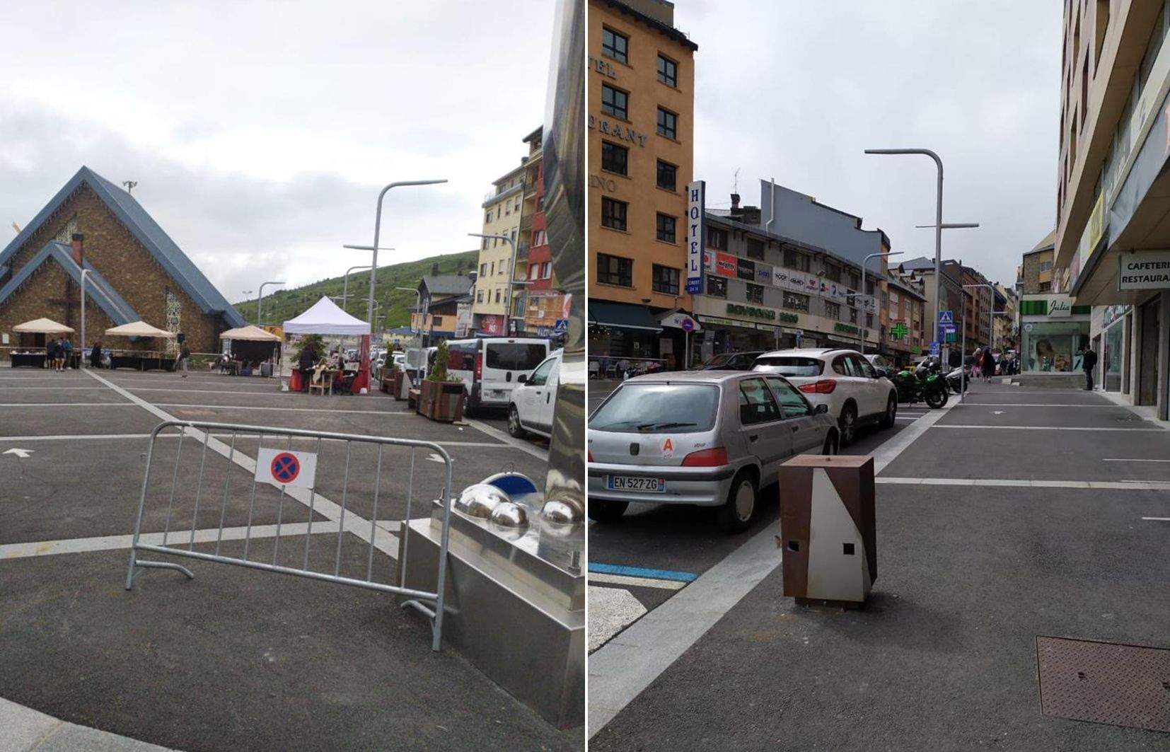 Paradetes a la plaça i voreres netes després del pas dels agents de circulació.