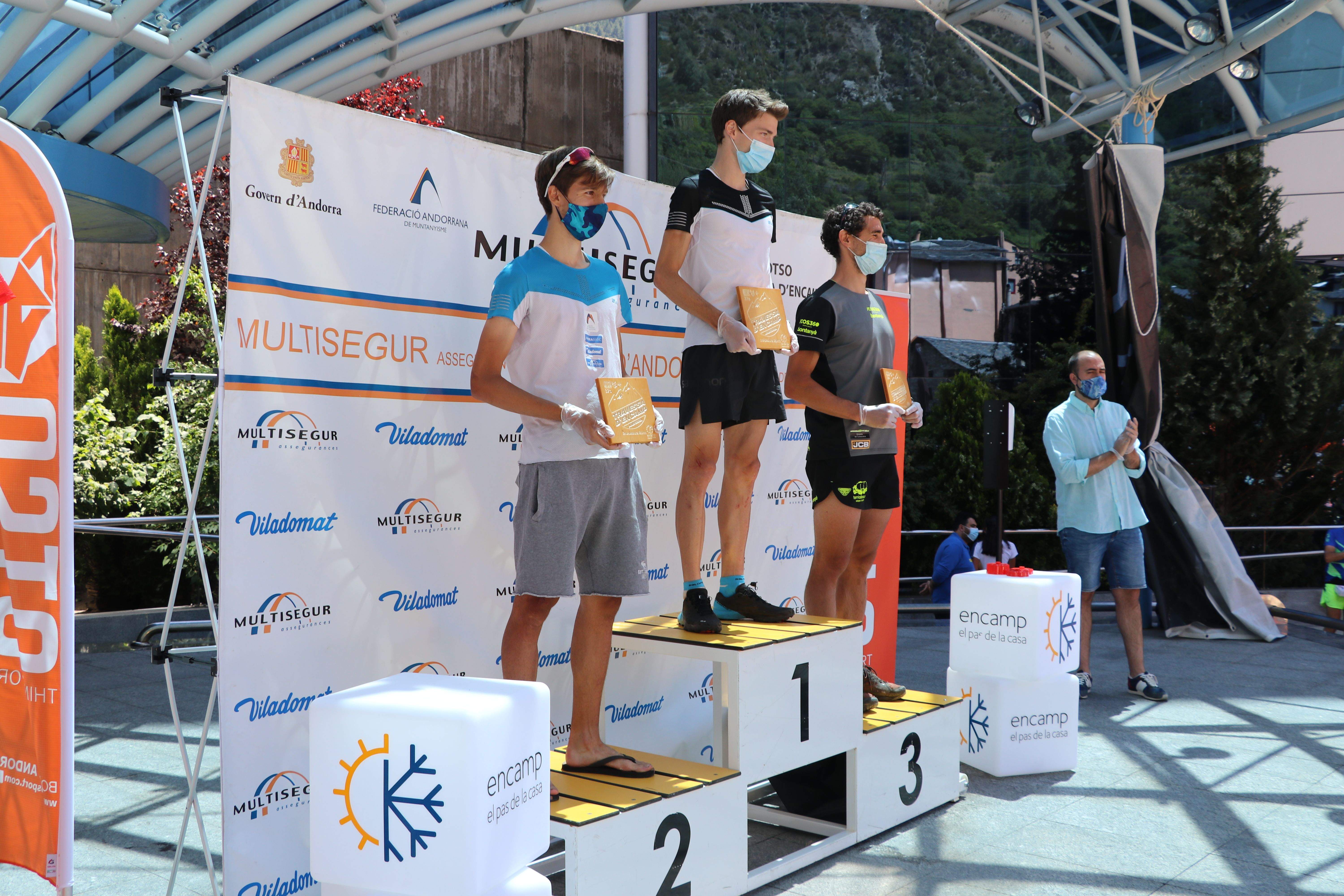 El podi de la categoria absoluta masculina.