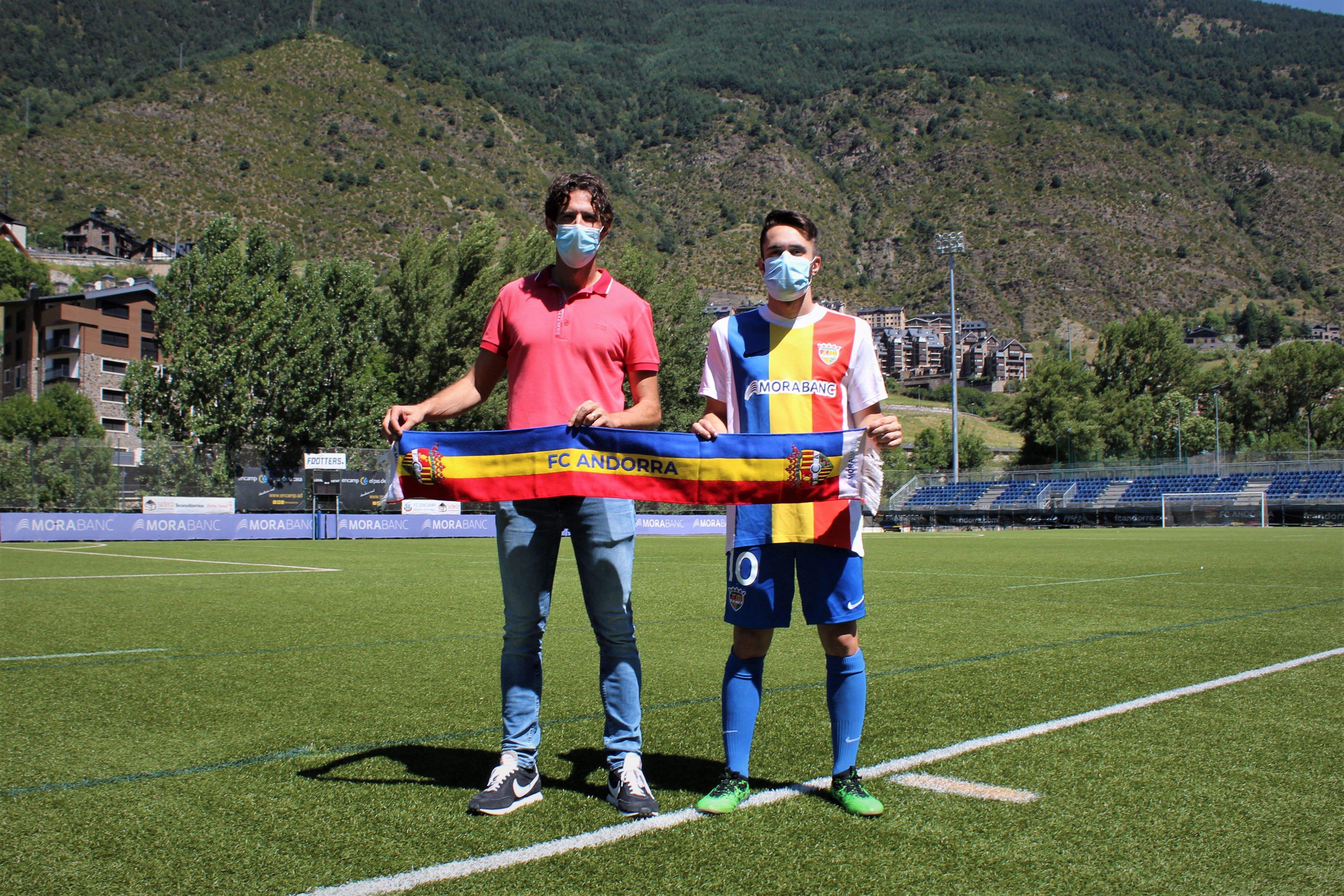 Jaume Nogués, amb David Ballarín, un dels nous fitxatges de l'Andorra.