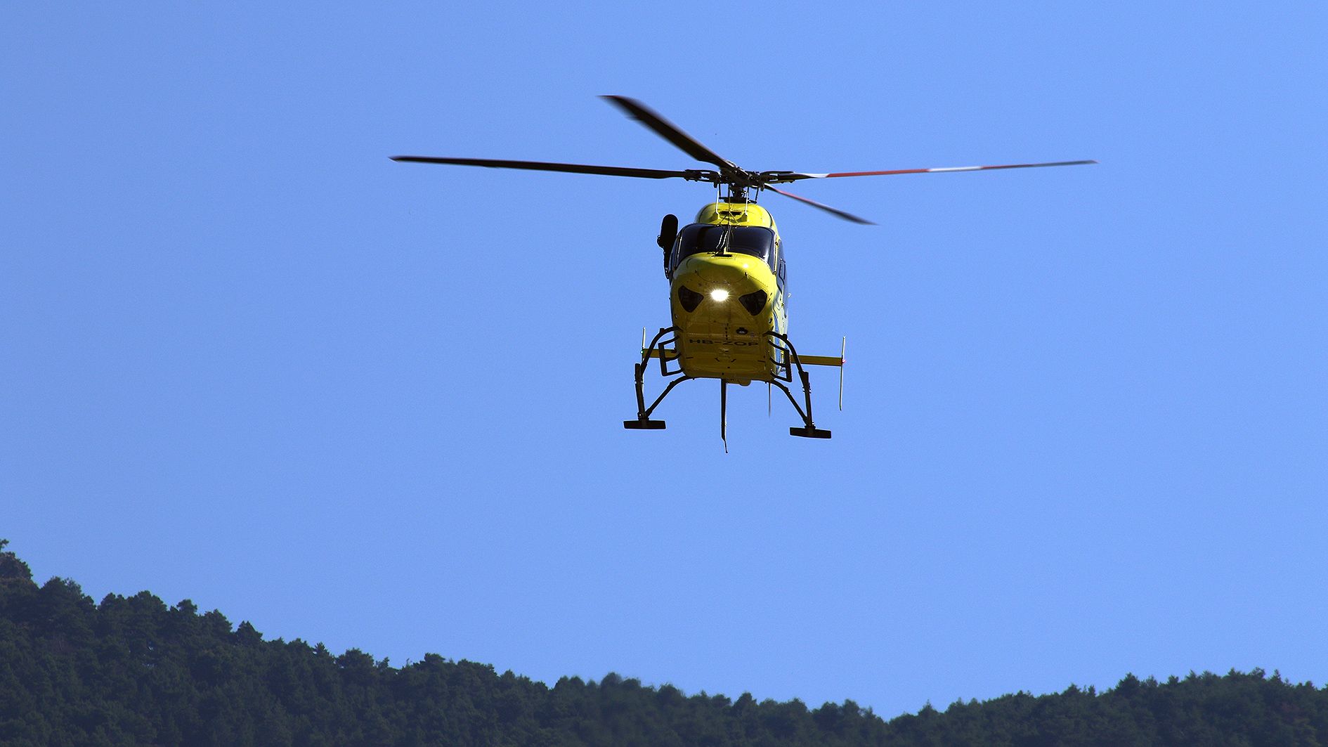 L'helicòpter enlairat al centre del país.