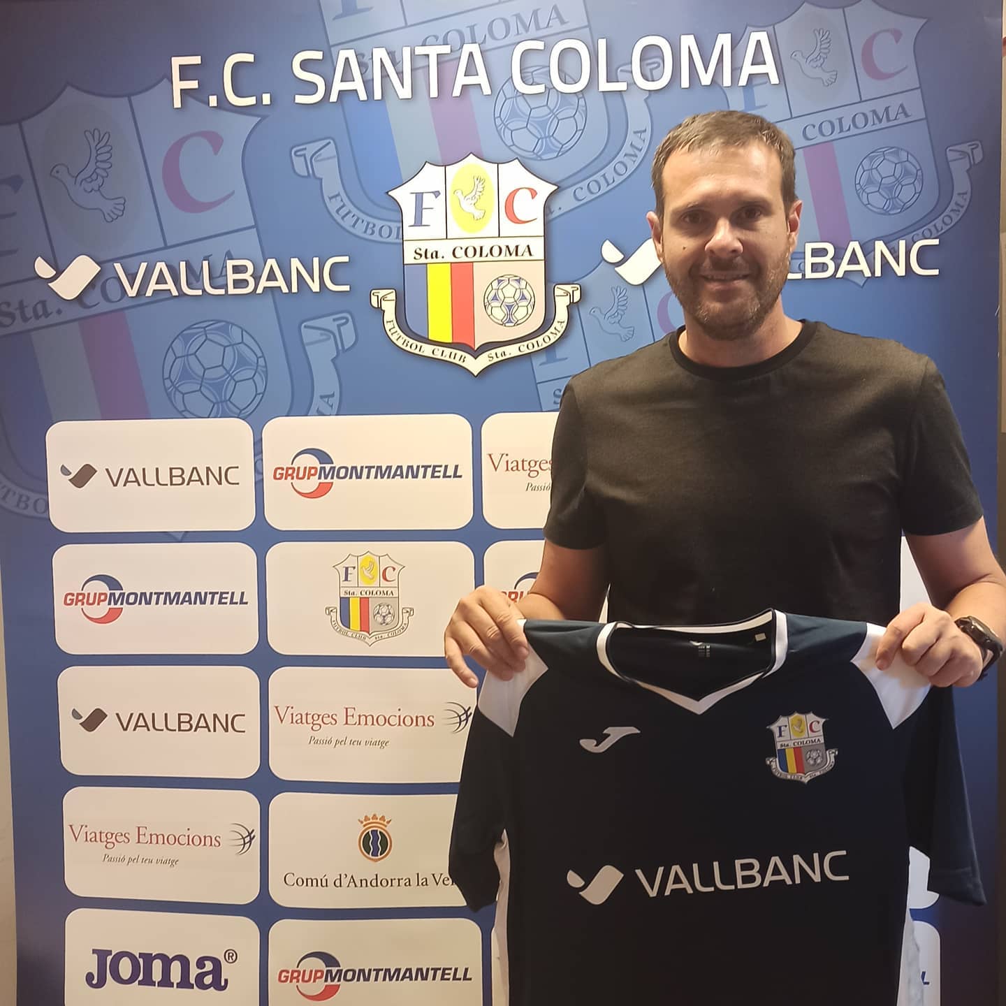Albert Jorquera, a la seva presentació com a tècnic de l'FC Santa Coloma