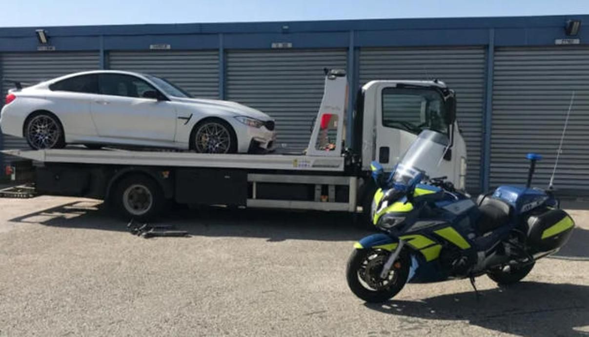 El vehicle BMW requisat per la fiscalia.