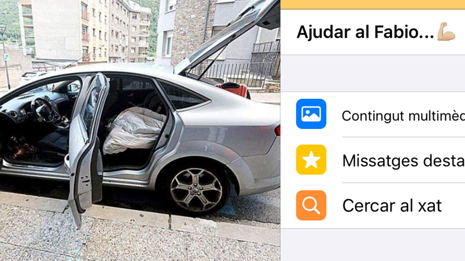 Imatge del grup de WhatsApp que es va crear.