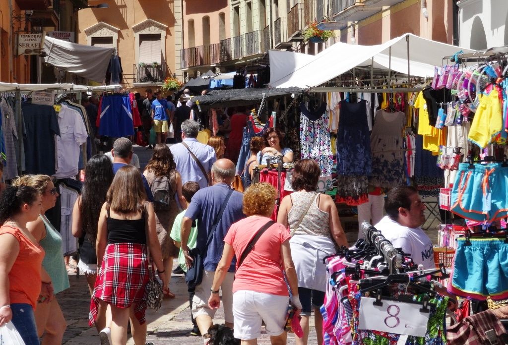 Una vista del mercat de la Seu d'Urgell.
