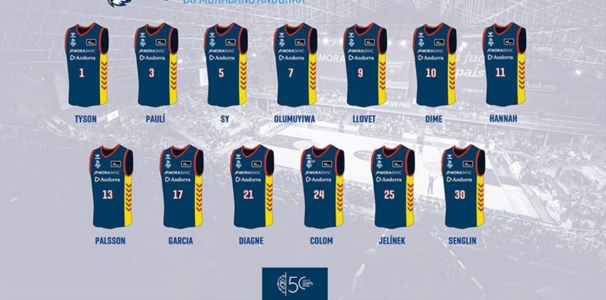 Els dorsals del MoraBanc Andorra.