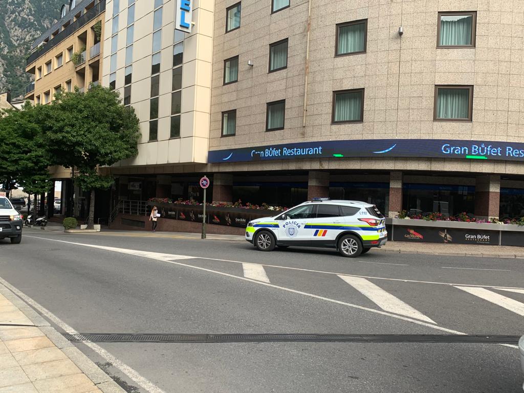Una patrulla del cos de policia d'Andorra