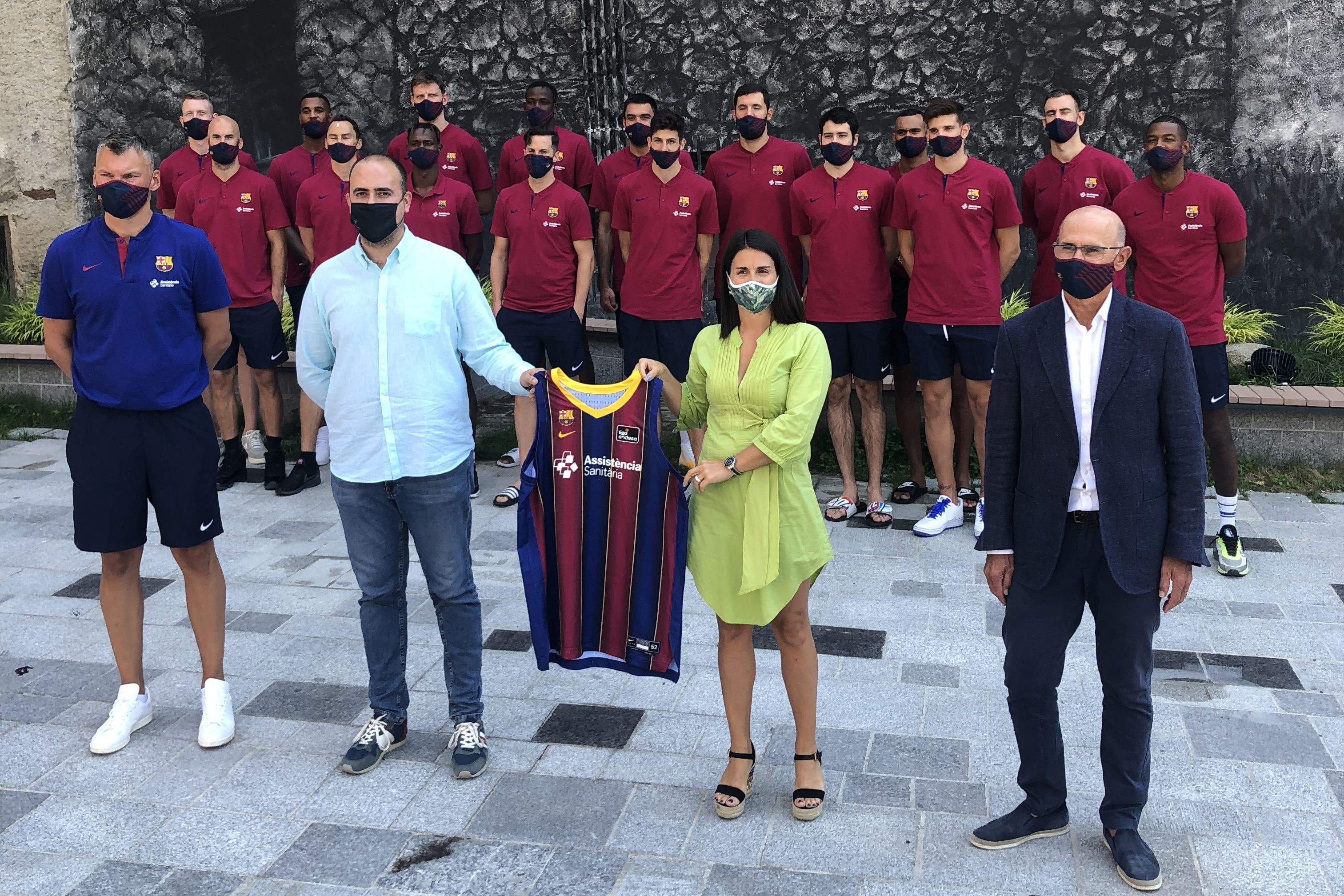 La recepció de l'FC Barcelona per part de del comú d'Encamp