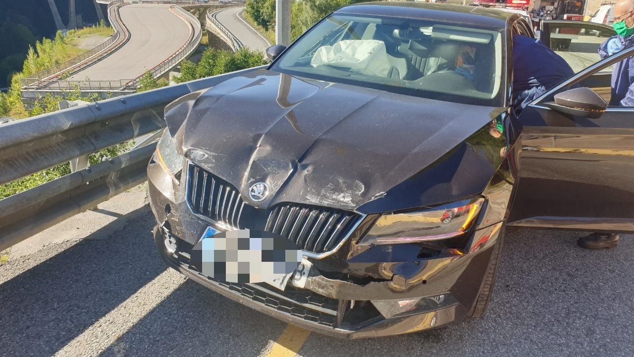 Un dels vehicles implicats en l'accident.