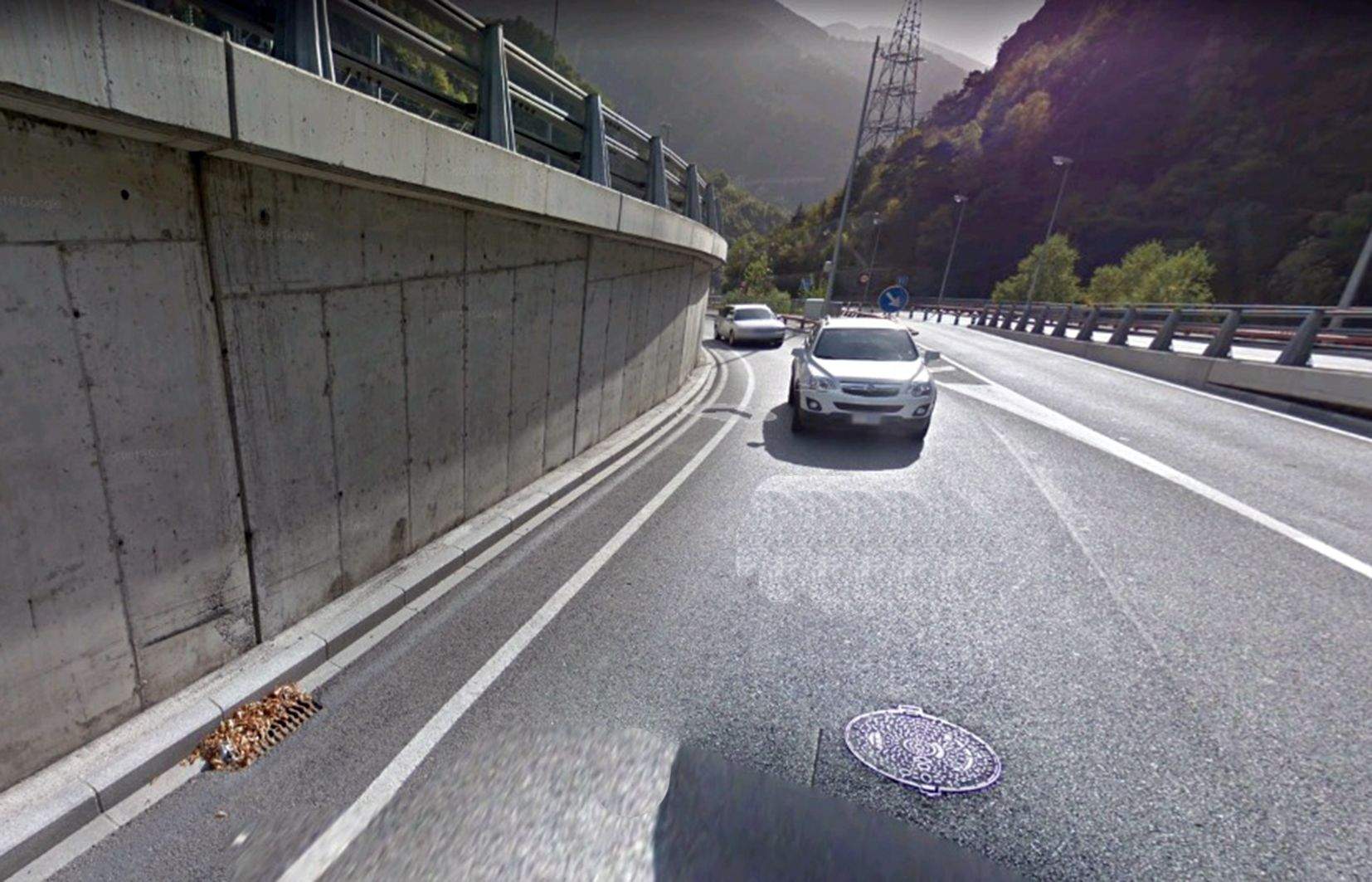 Punt on aproximadament hi ha hagut la topada.