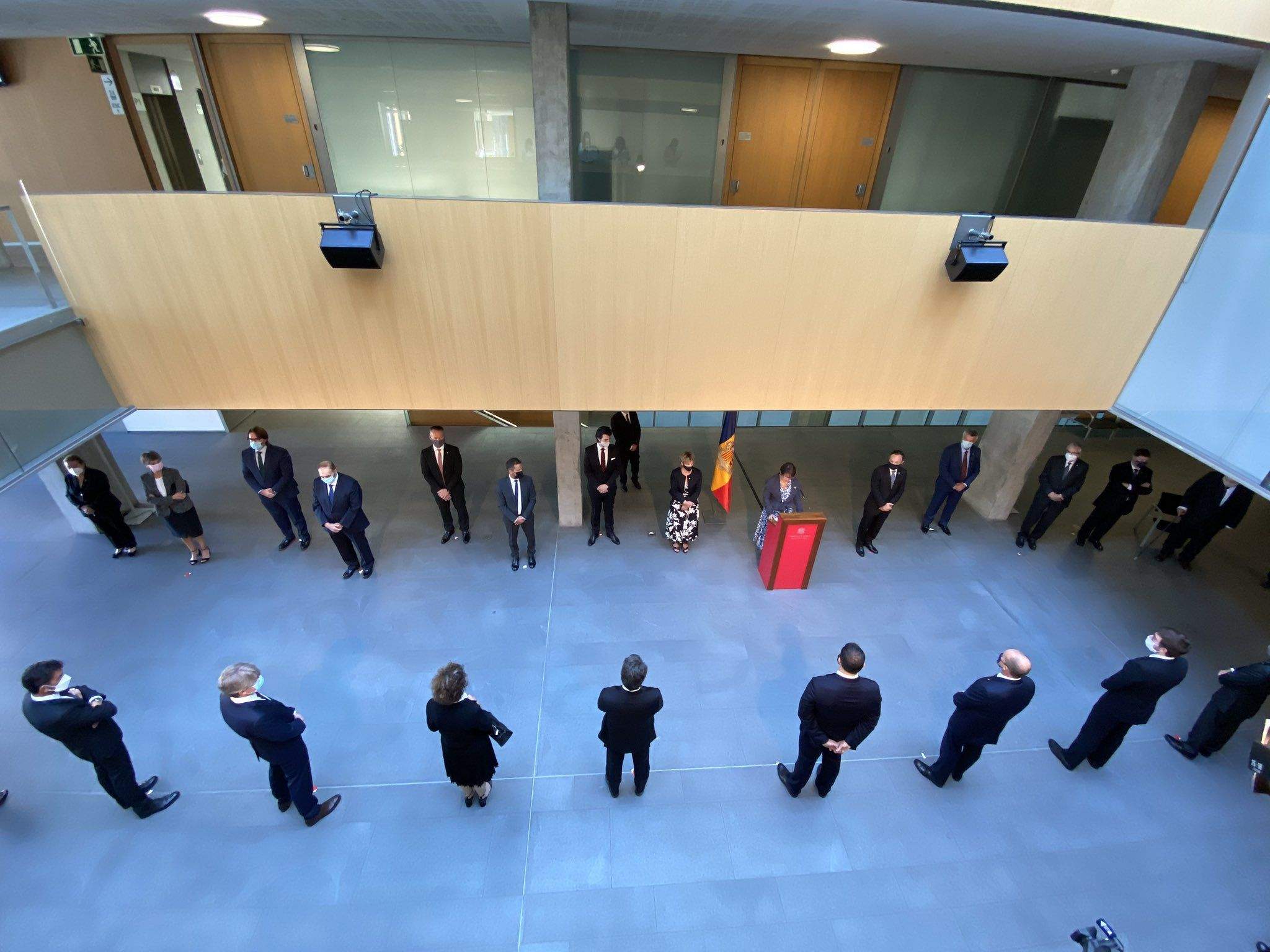 Vista general del vestíbul del Consell General durant el discurs de la Síndica, Roser Suñé.