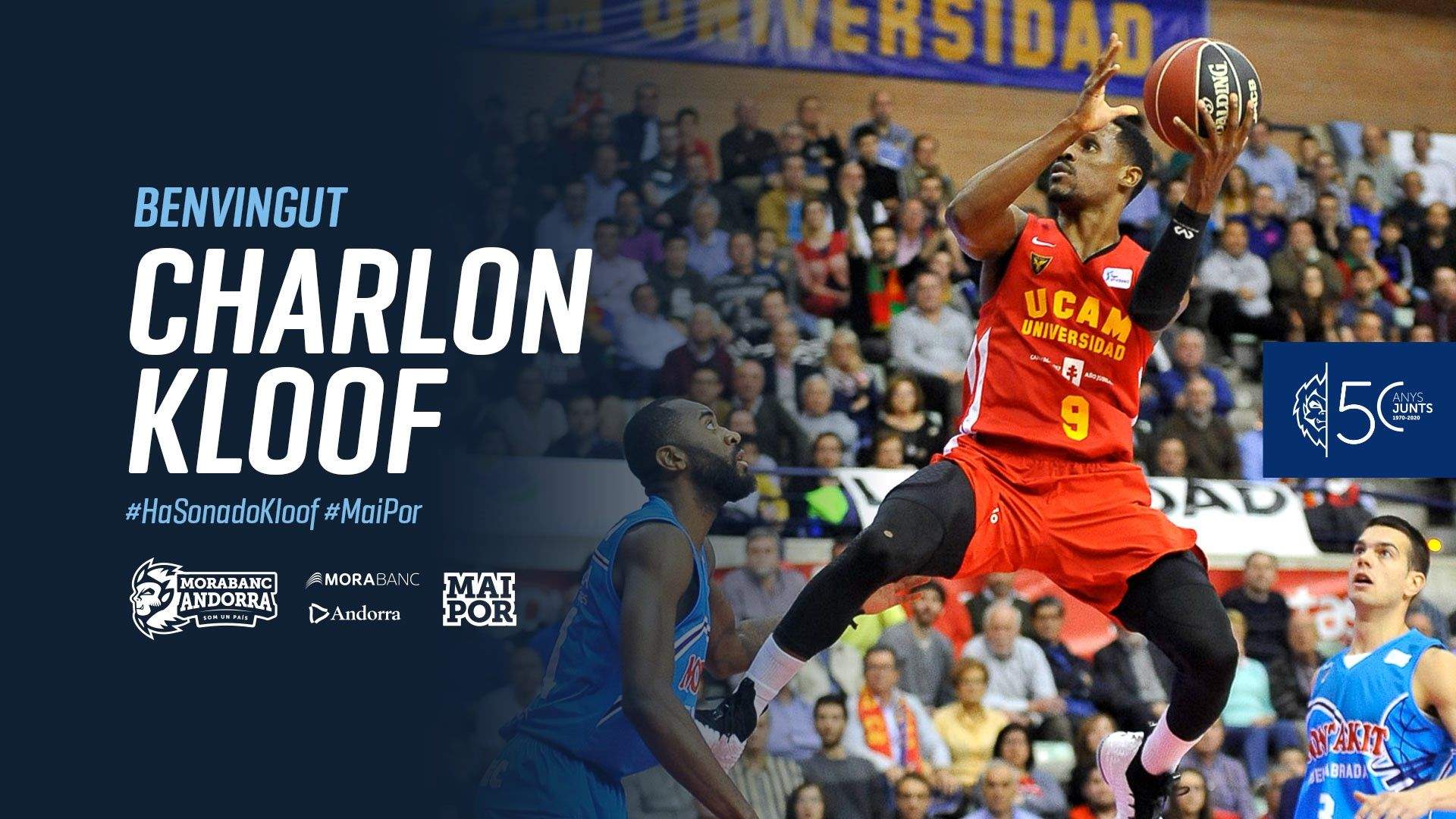 Charlon Kloof és el nou jugador del MoraBanc Andorra.