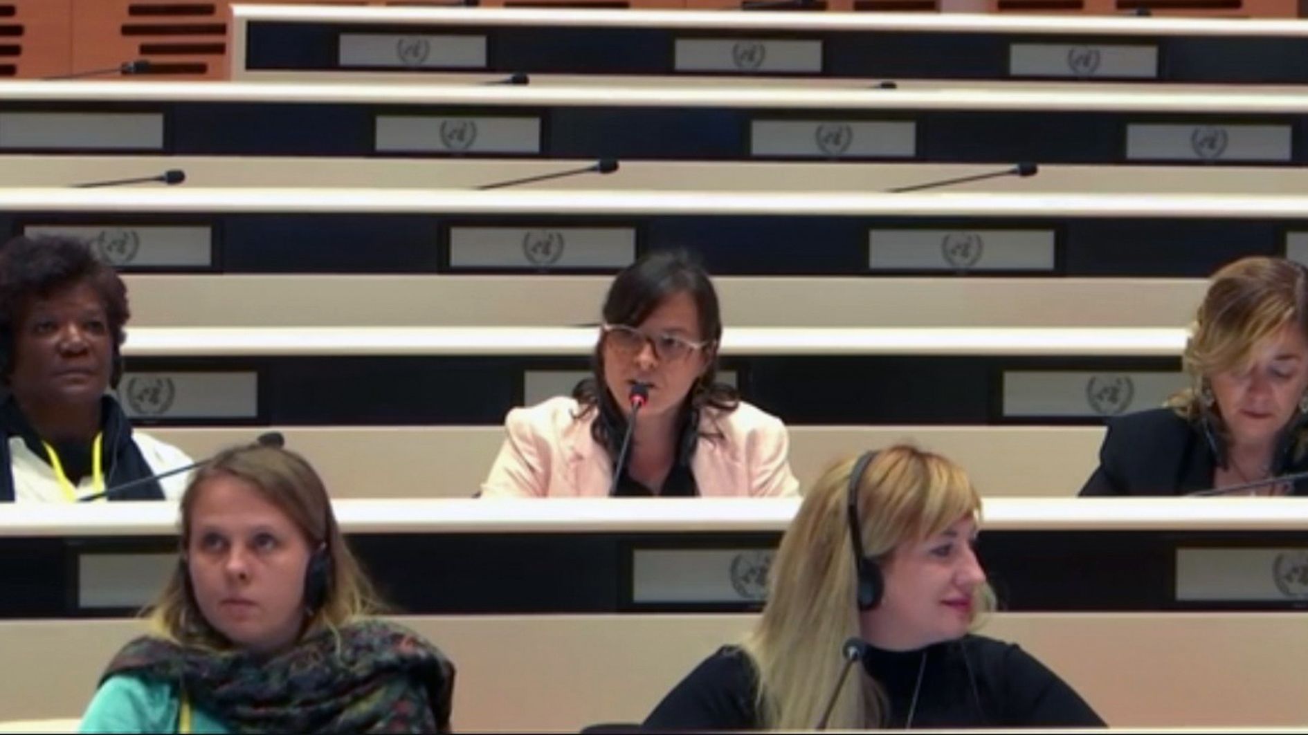 Vanessa Mendoza Cortès durant la seva intervenció davant la Cedaw.