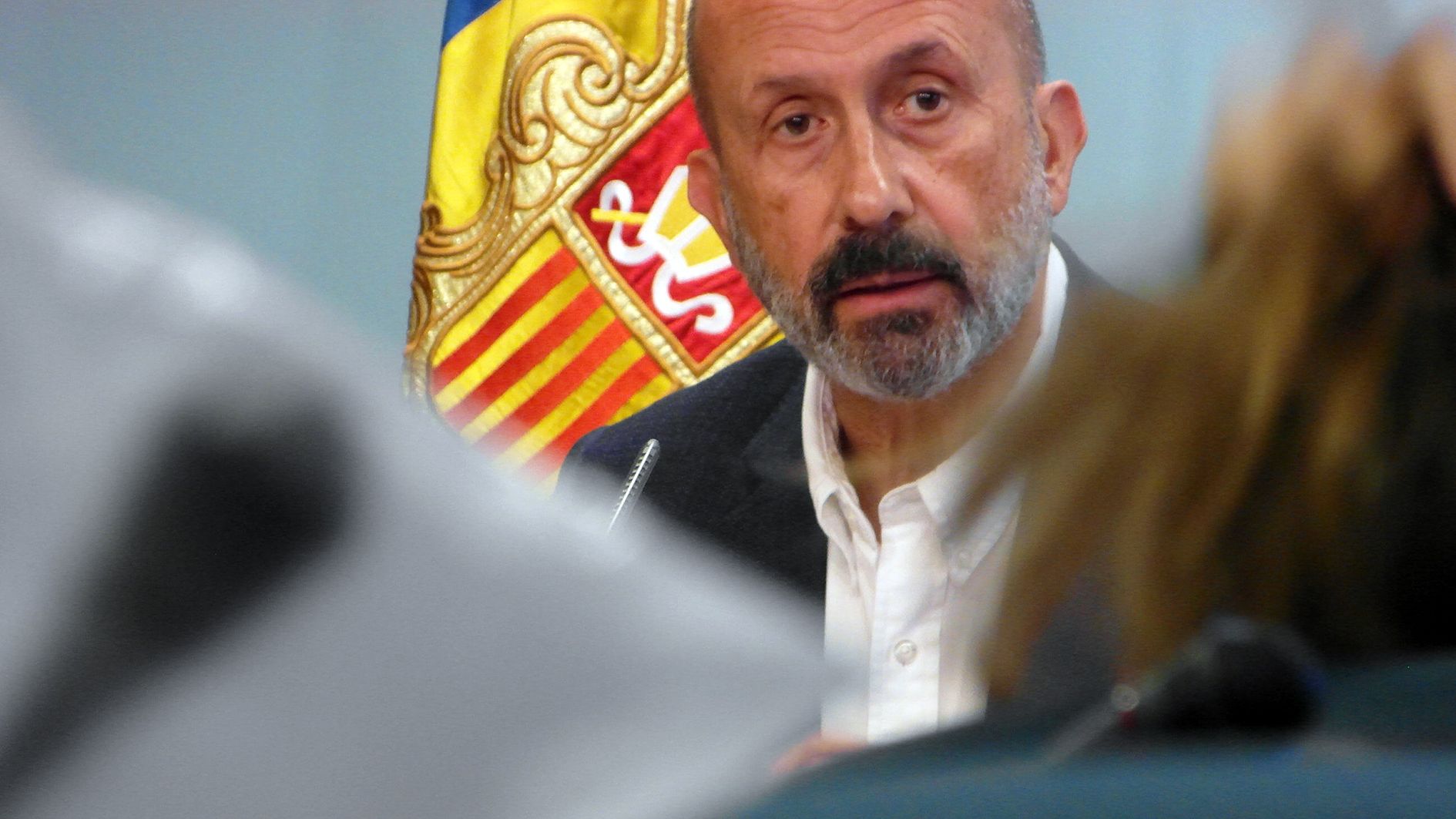 El titular de Salut, Joan Martínez Benazet, durant la compareixença.