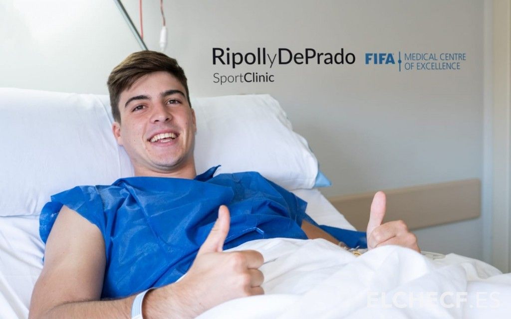 Kiko Pomares, el dia després de ser operat de la seva greu lesió.