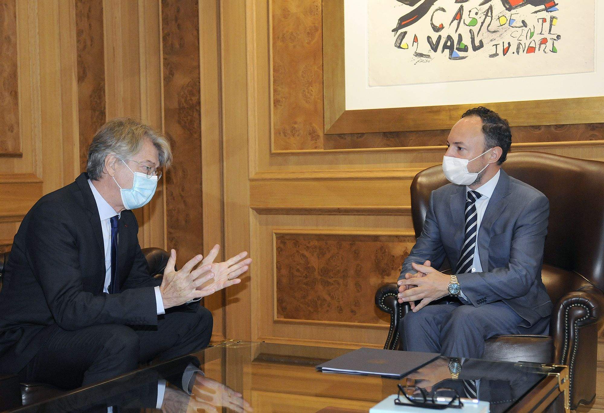 Tribolet i Espot, durant la reunió.