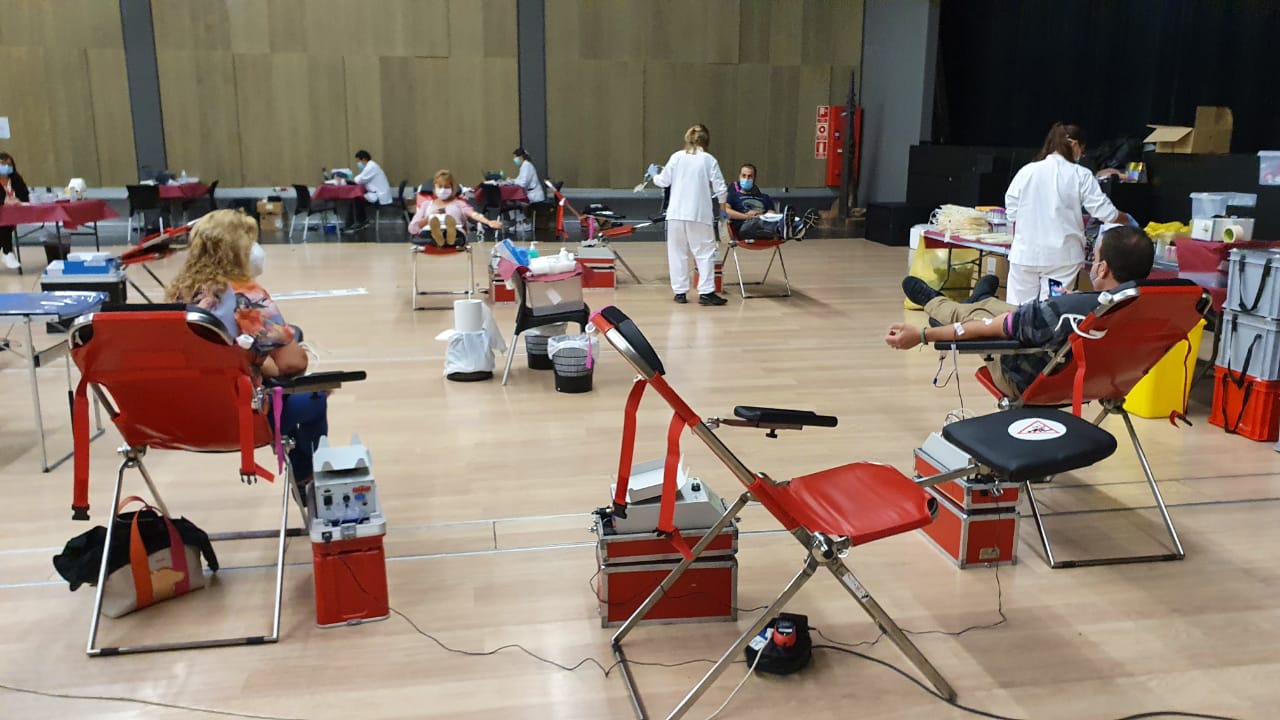 L'espai del Prat del Roure on els ciutadans han fet els donatius de sang.