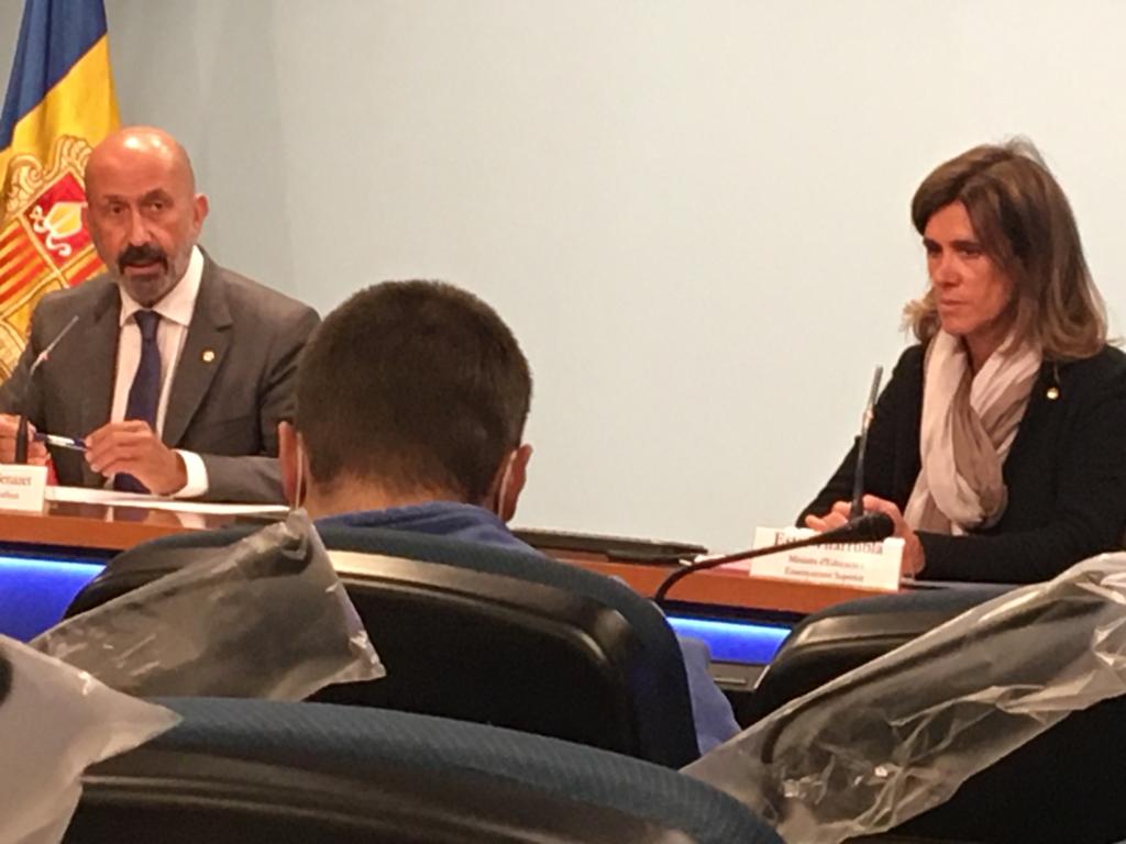 Martínez Benazet i Vilarrubla durant la roda de premsa d'aquest divendres.