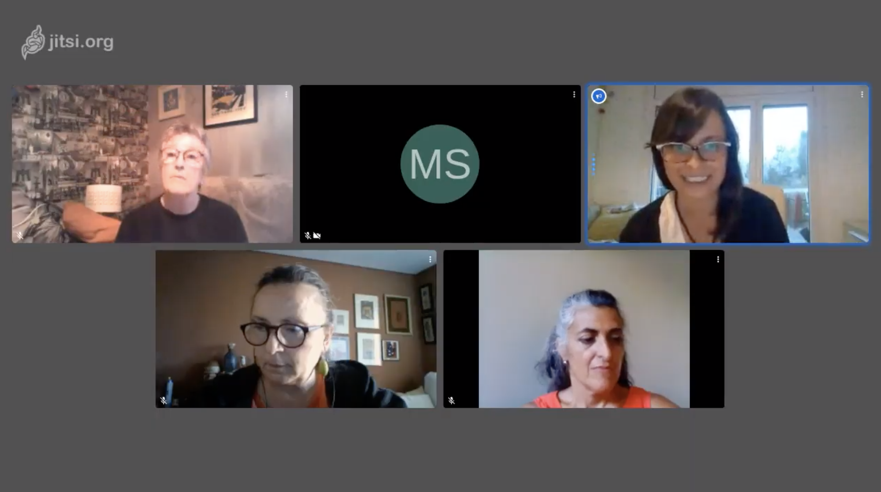 Un instant de la reunió telemàtica