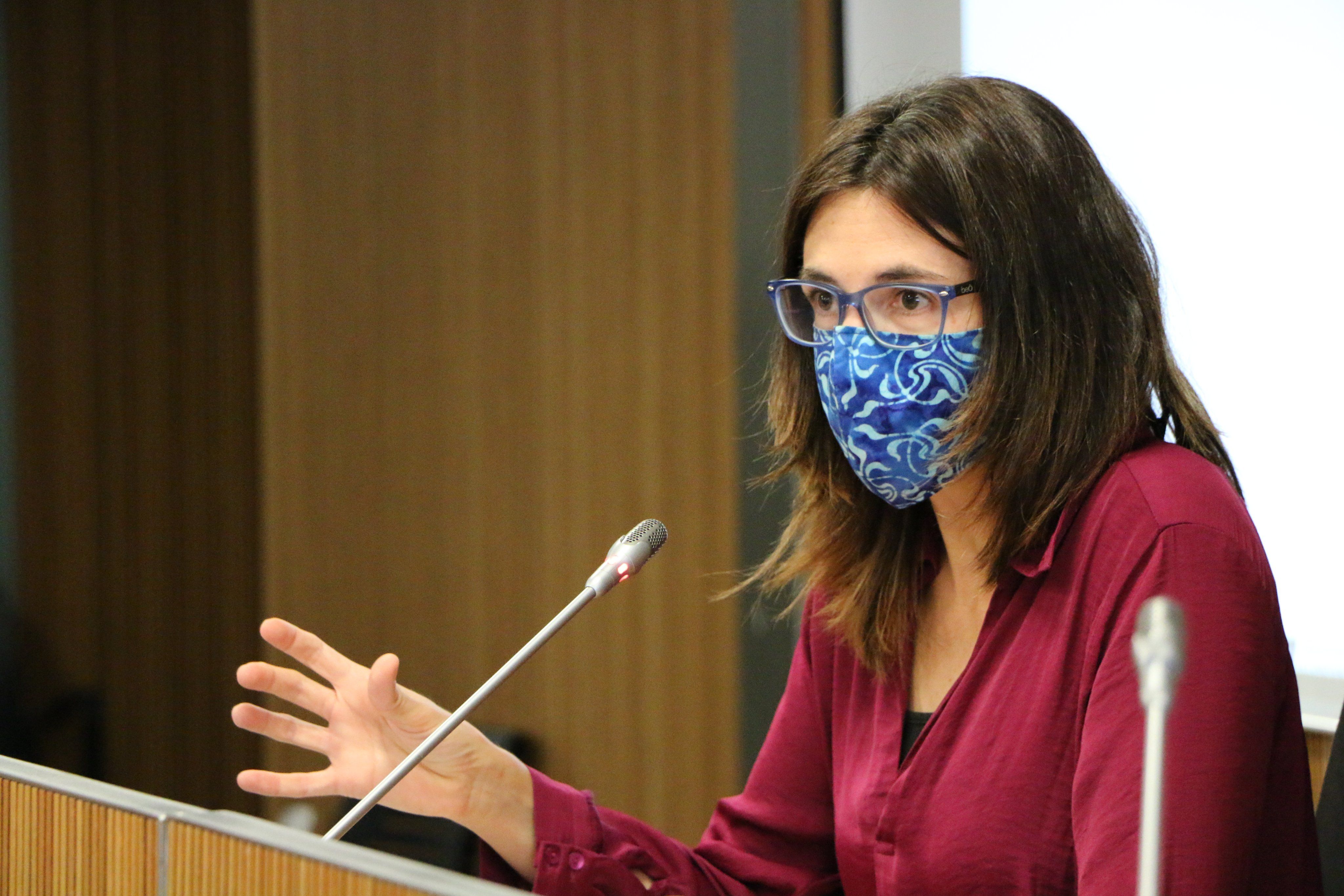 Marta Fonolleda durant la seva compareixença.