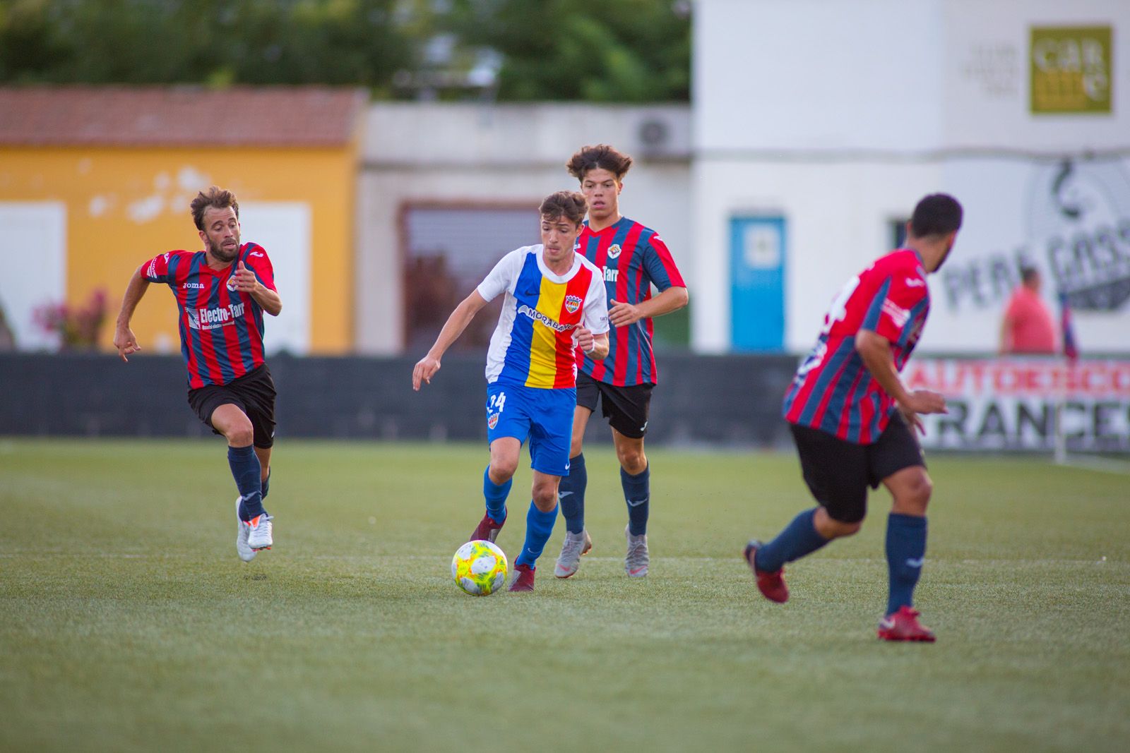 Izan Fernández, en un partit amb el filial tricolor.