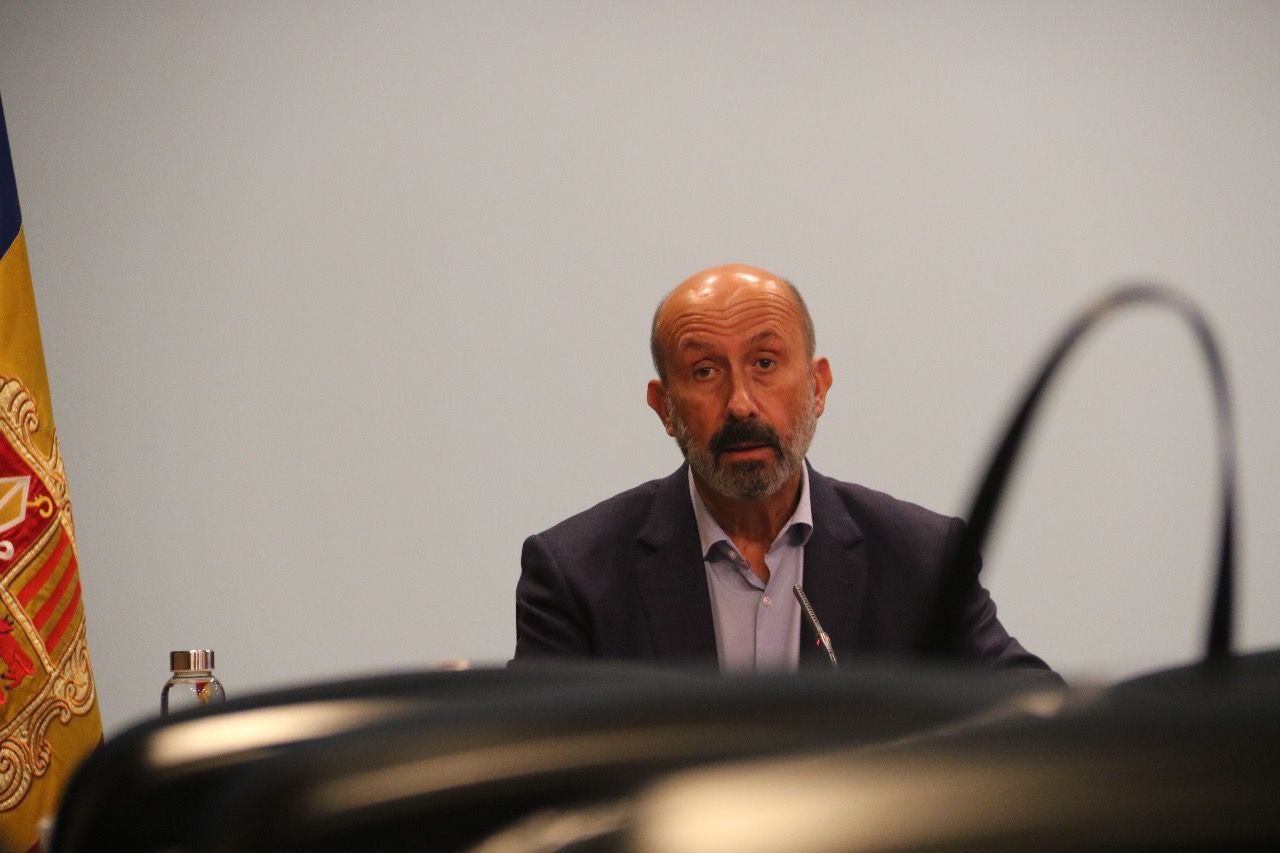 Joan Martínez Benazet durant la roda de premsa d'aquest divendres.