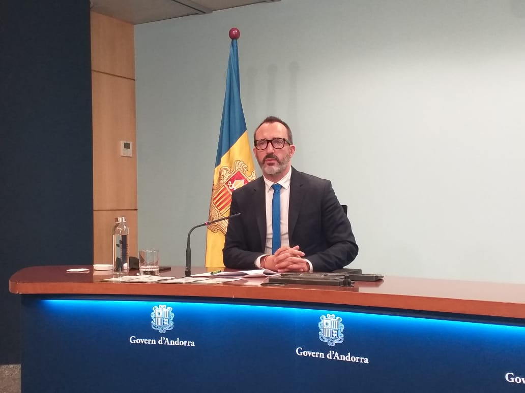 El ministre Víctor Filloy, durant la roda de premsa.