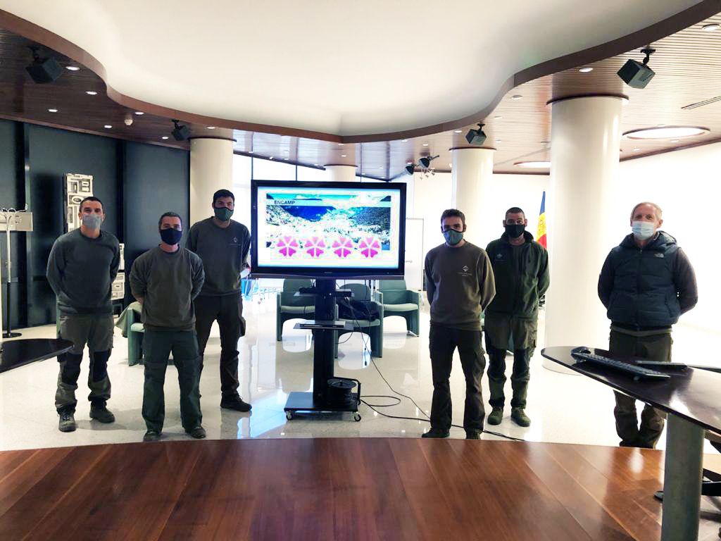 Els components de l'equip de jardineria del comú d'Encamp.