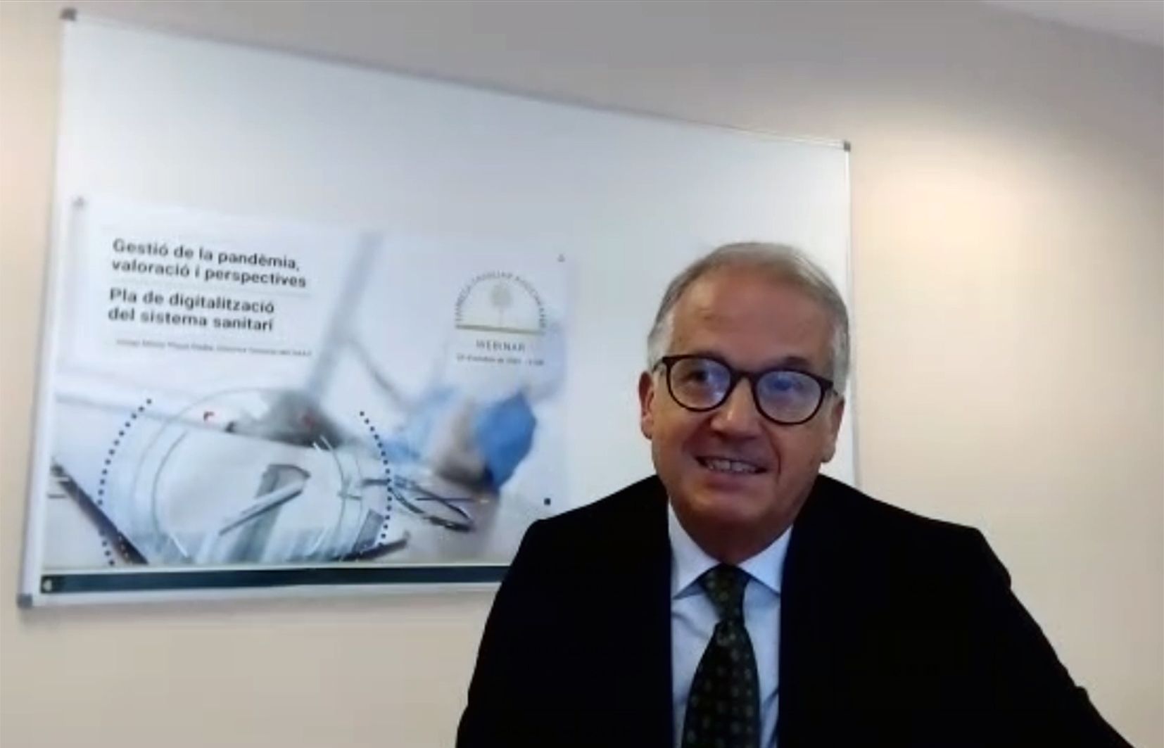 Josep Maria Piqué durant el webinar de l'EFA.