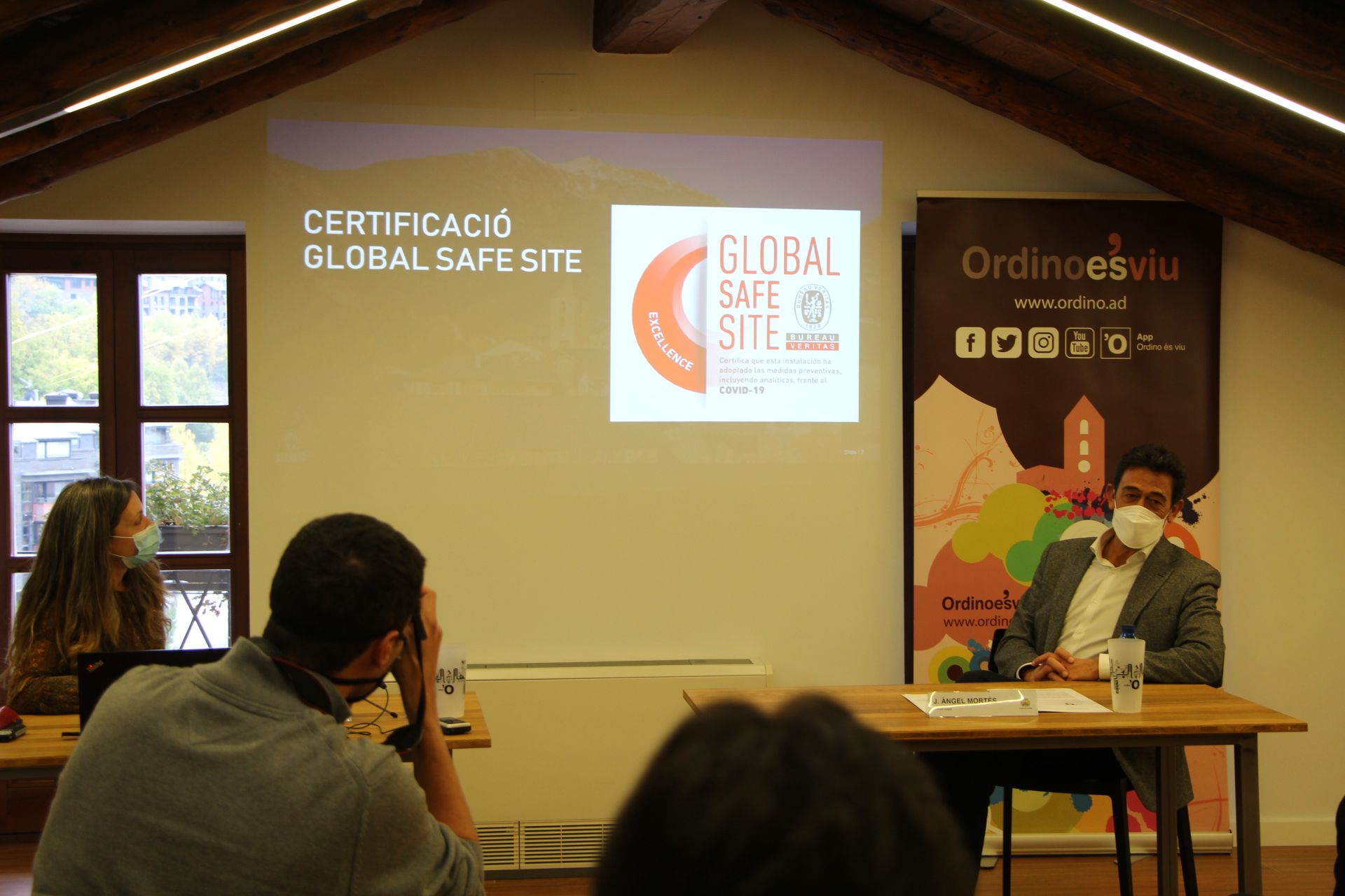 Un instant de la presentació de la iniciativa 'Ordino, una vall segura'