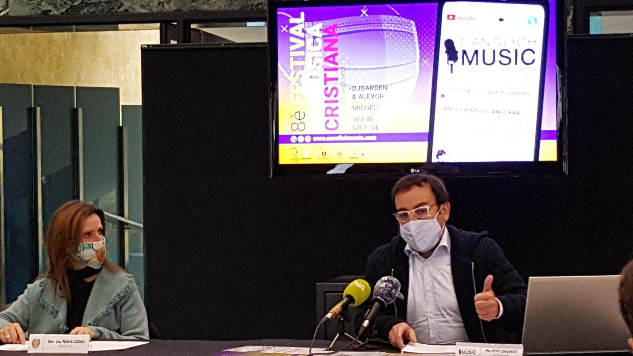 La cònsol menor laurediana, Mireia Codina, i mossèn Pepe Chisvert han presentat el certamen.