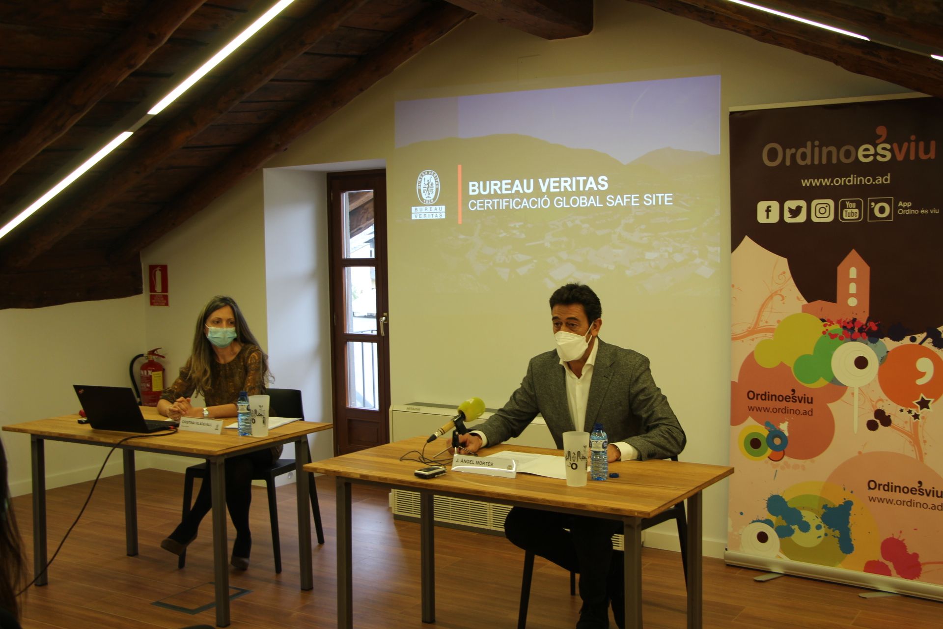 Un instant de la presentació de la iniciativa 'Ordino, una vall segura'