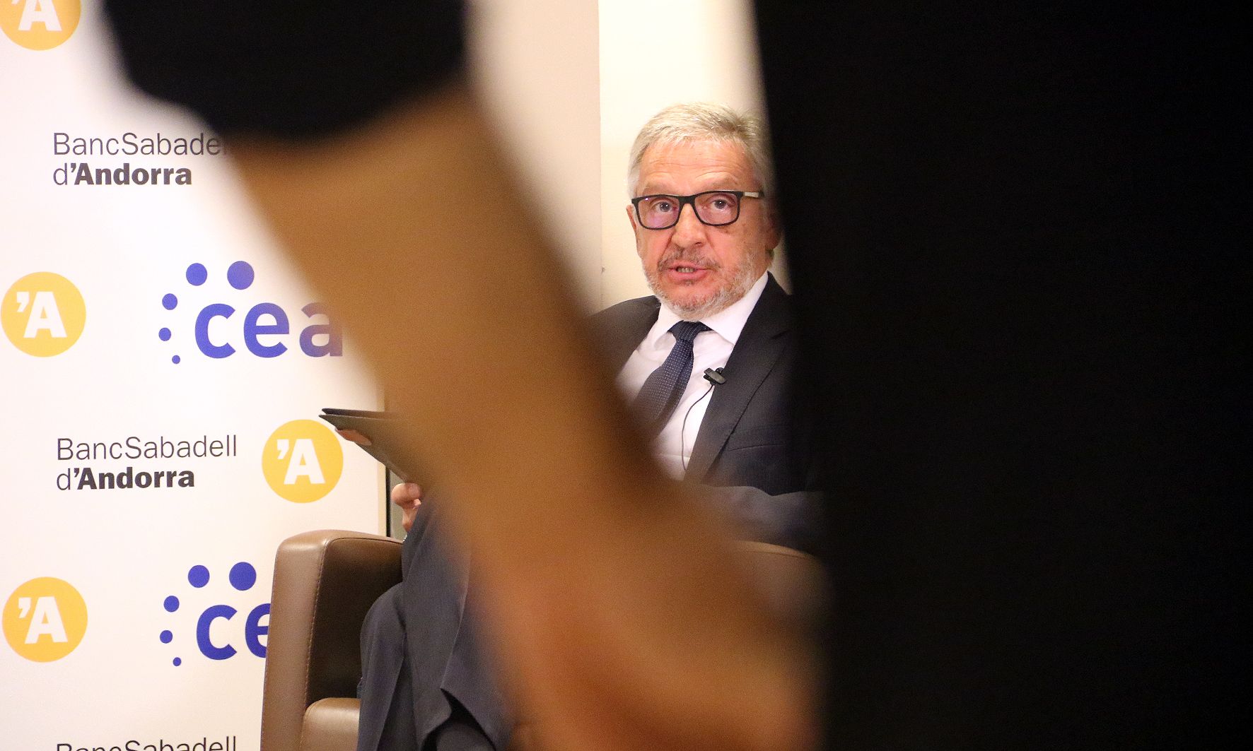 Miquel Alabern durant la seva intervenció en el cicle 'El futur a debat'.