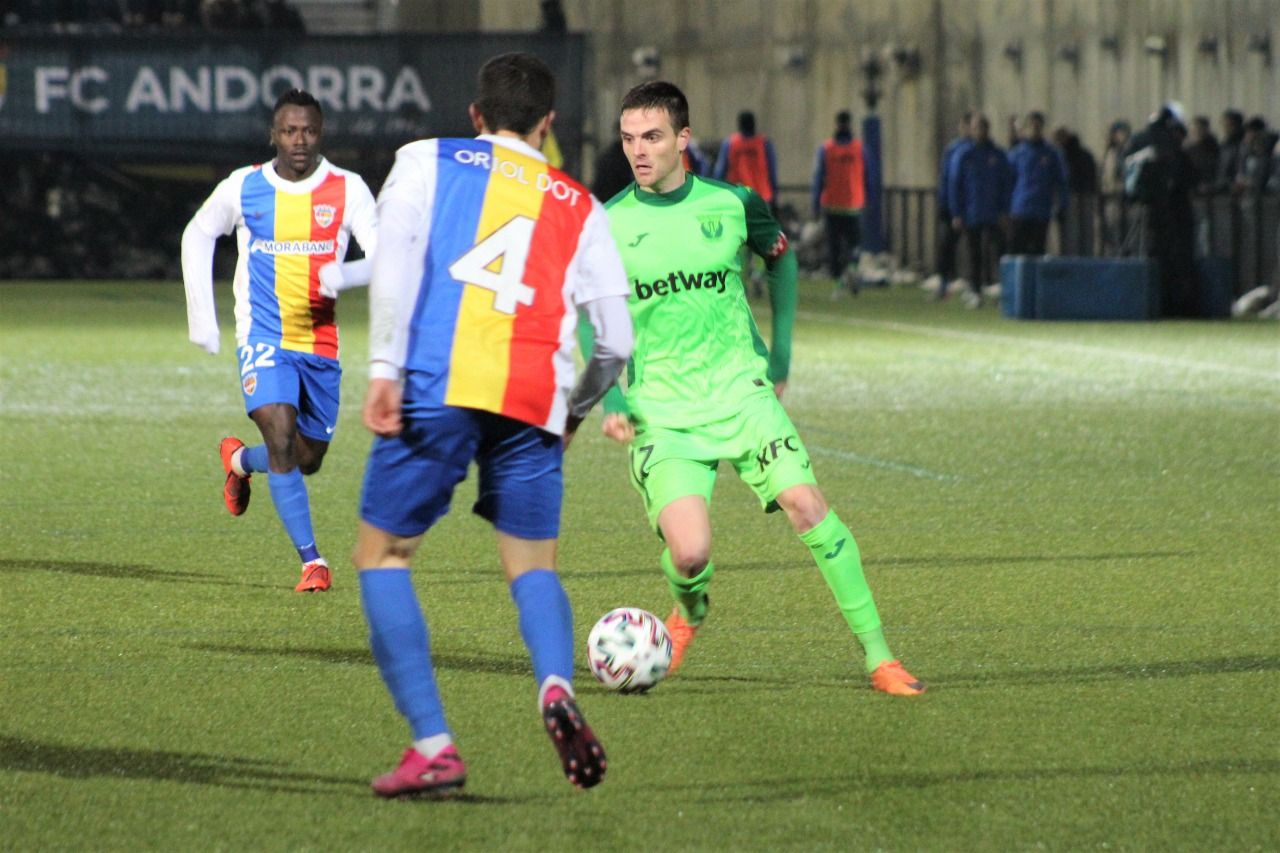 Un instant del duel de la temporada passada contra el Leganés.