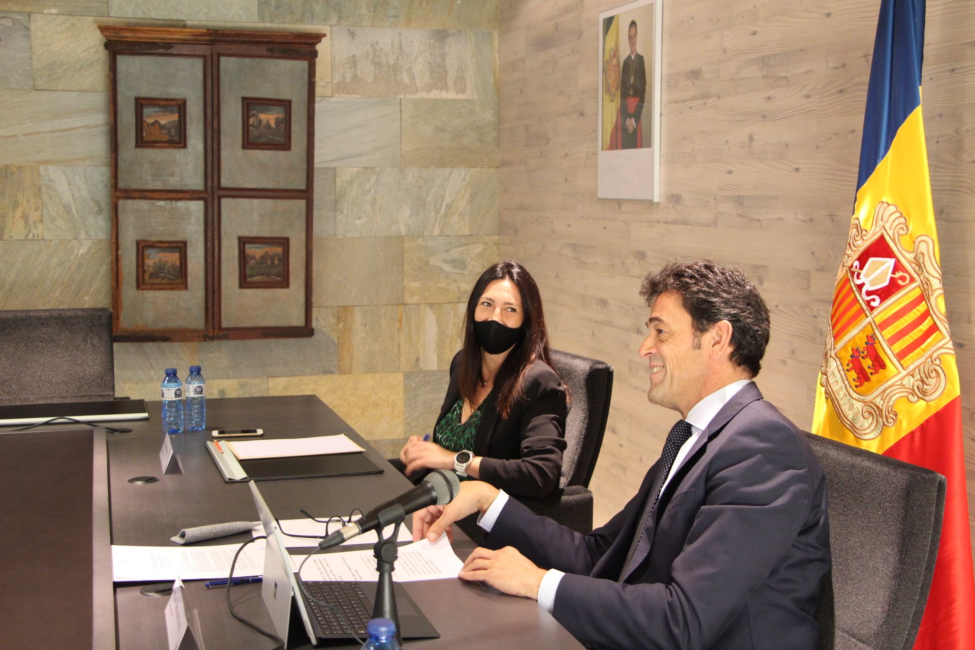 Els cònsols d'Ordino, Josep Àngel Mortés i Eva Choy.