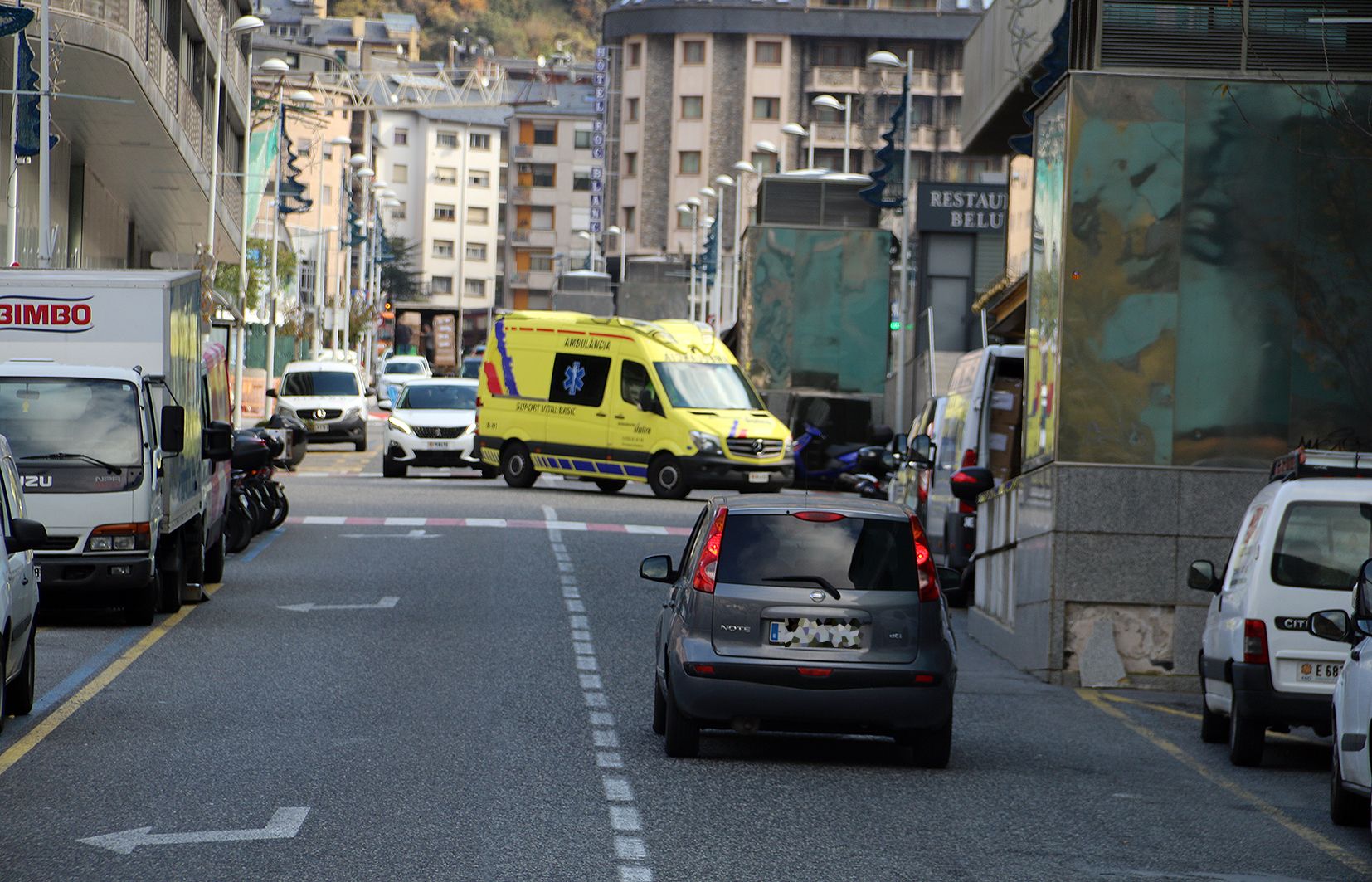 Una imatge d'aquest migdia de la zona on hi va haver l'aldarull.