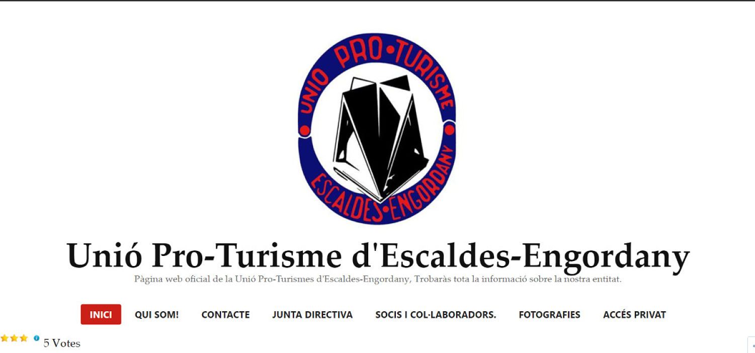 La web de la Unió Pro-Turisme.