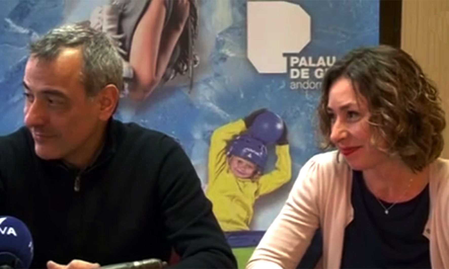 Mònica López el dia de la seva presentació al costat del llavors cònsol menor David Palmitjavila.